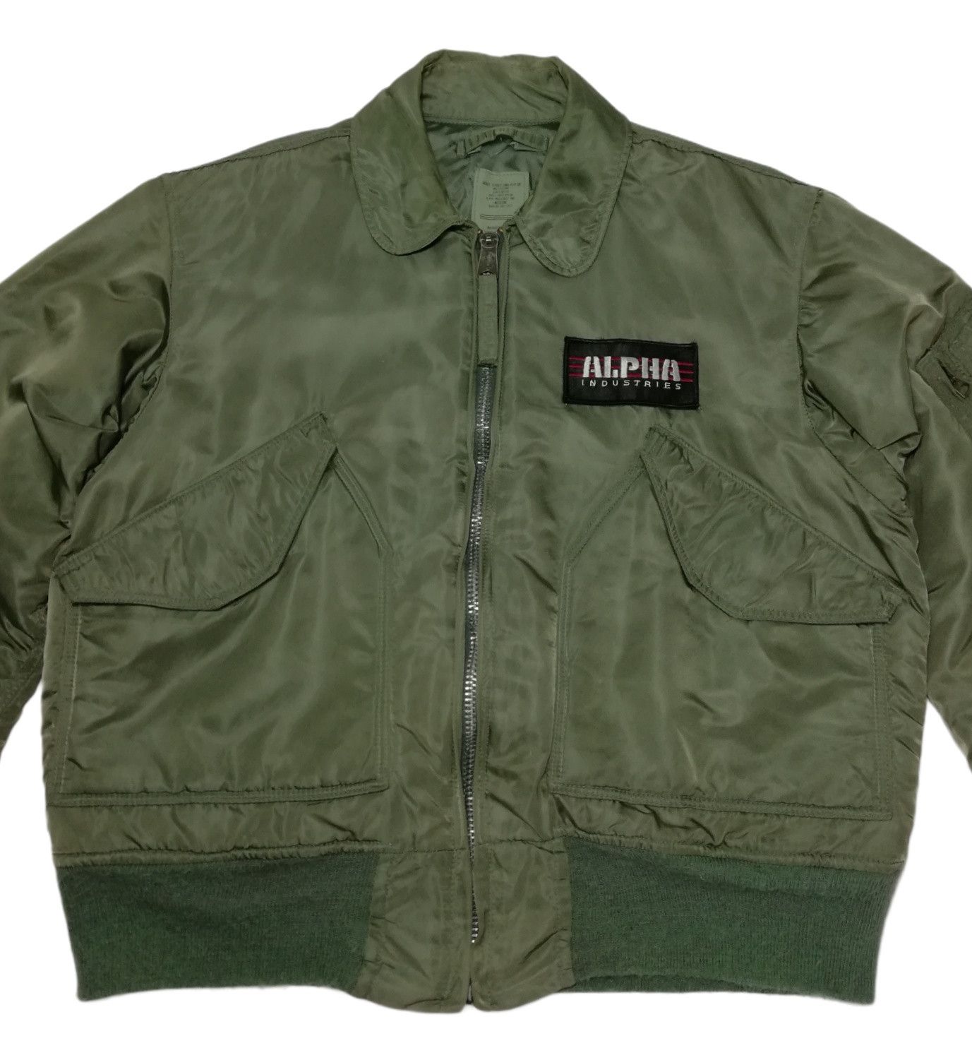 Alpha Industries 🔥Olive Bomber Jacket Vintage 1984 Flyer's 45 CWU-45/P (N) Size US M / EU 48-50 / 2 - 2 Thumbnail