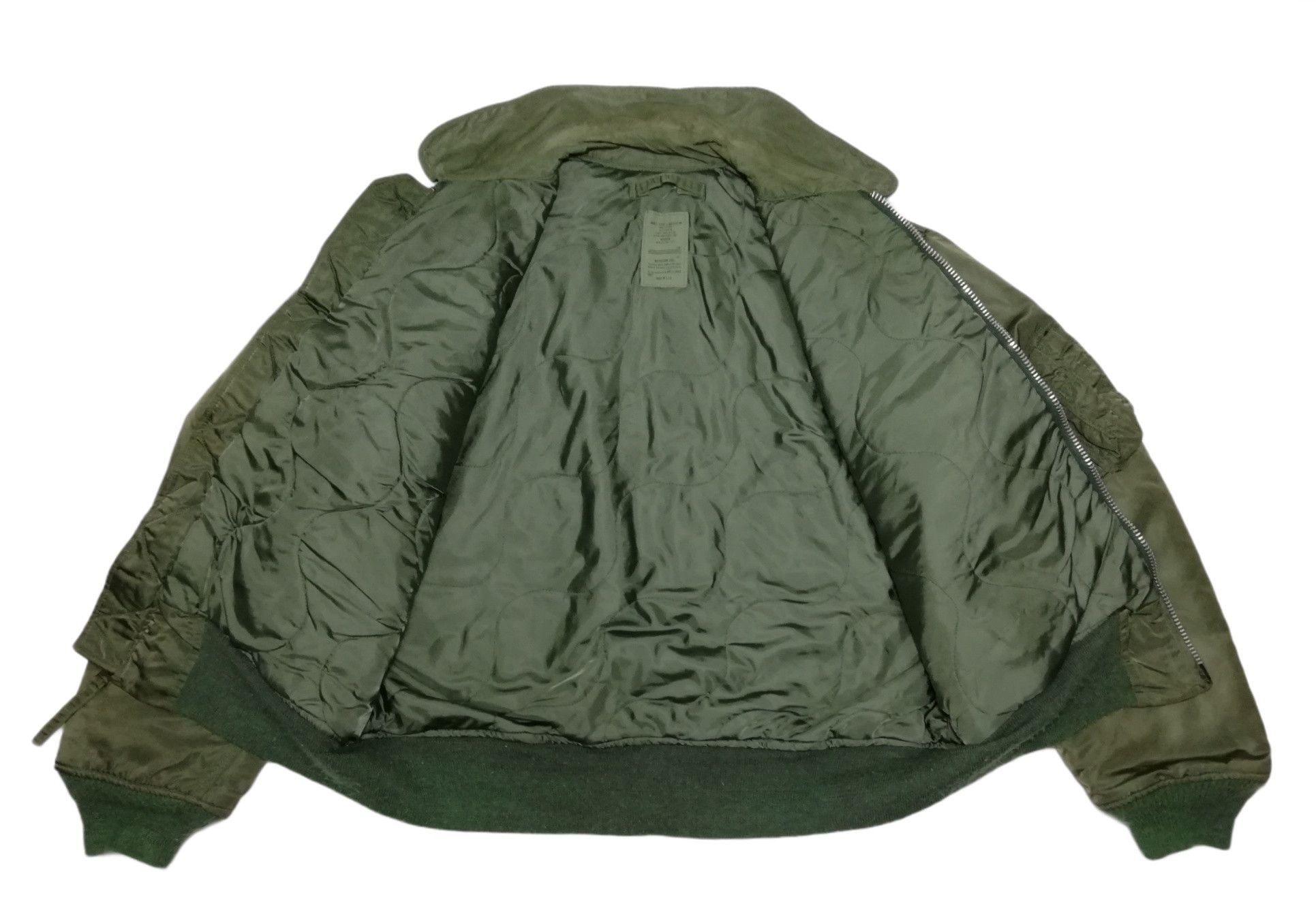 Alpha Industries 🔥Olive Bomber Jacket Vintage 1984 Flyer's 45 CWU-45/P (N) Size US M / EU 48-50 / 2 - 11 Thumbnail