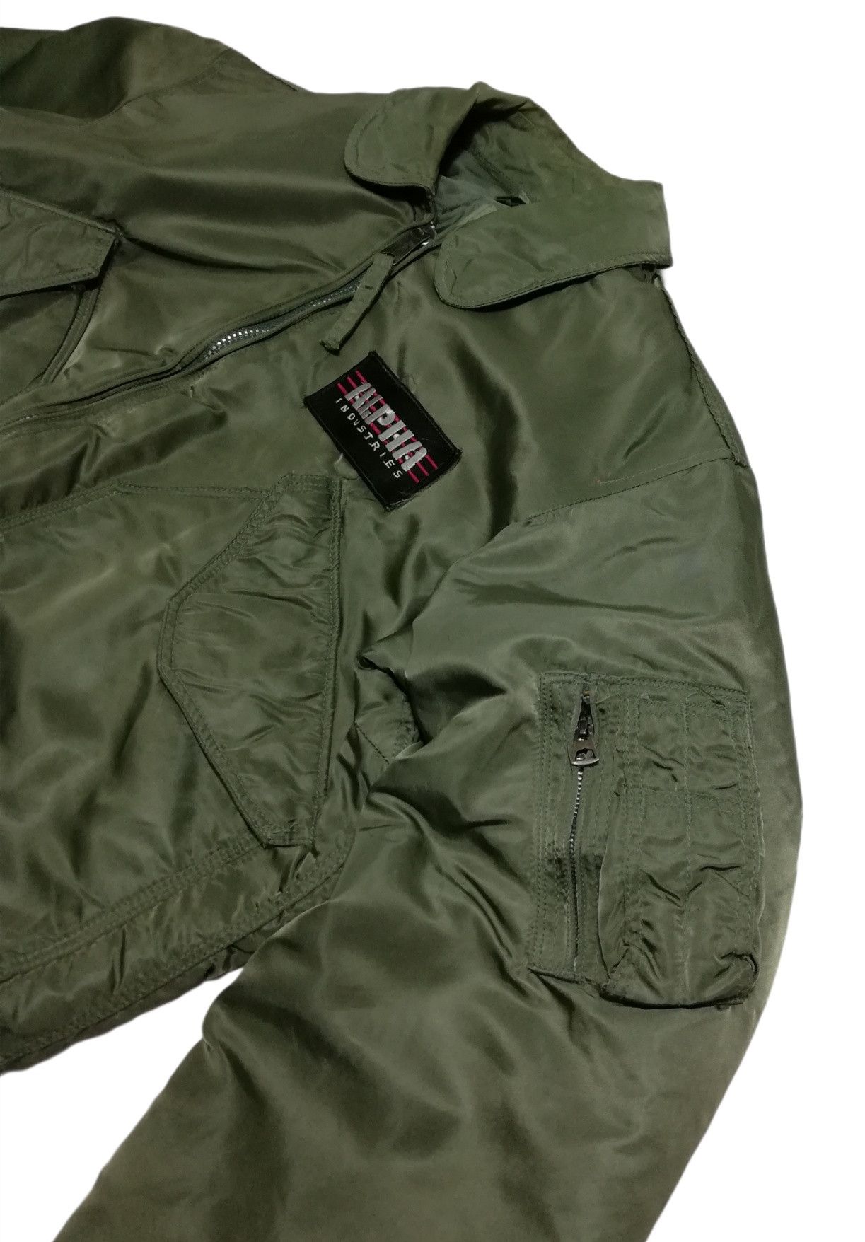 Alpha Industries 🔥Olive Bomber Jacket Vintage 1984 Flyer's 45 CWU-45/P (N) Size US M / EU 48-50 / 2 - 5 Thumbnail