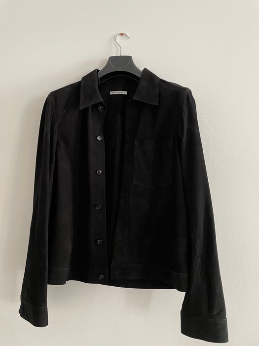 Our Legacy Our legacy Reincarnation black suede leather shirt