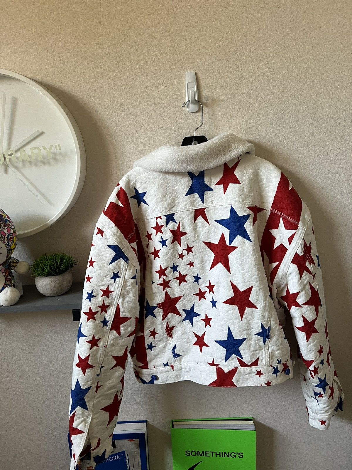 ERL ERL White Star Faux Shearling Lined Denim Jacket Size US L / EU 52-54 / 3 - 2 Thumbnail