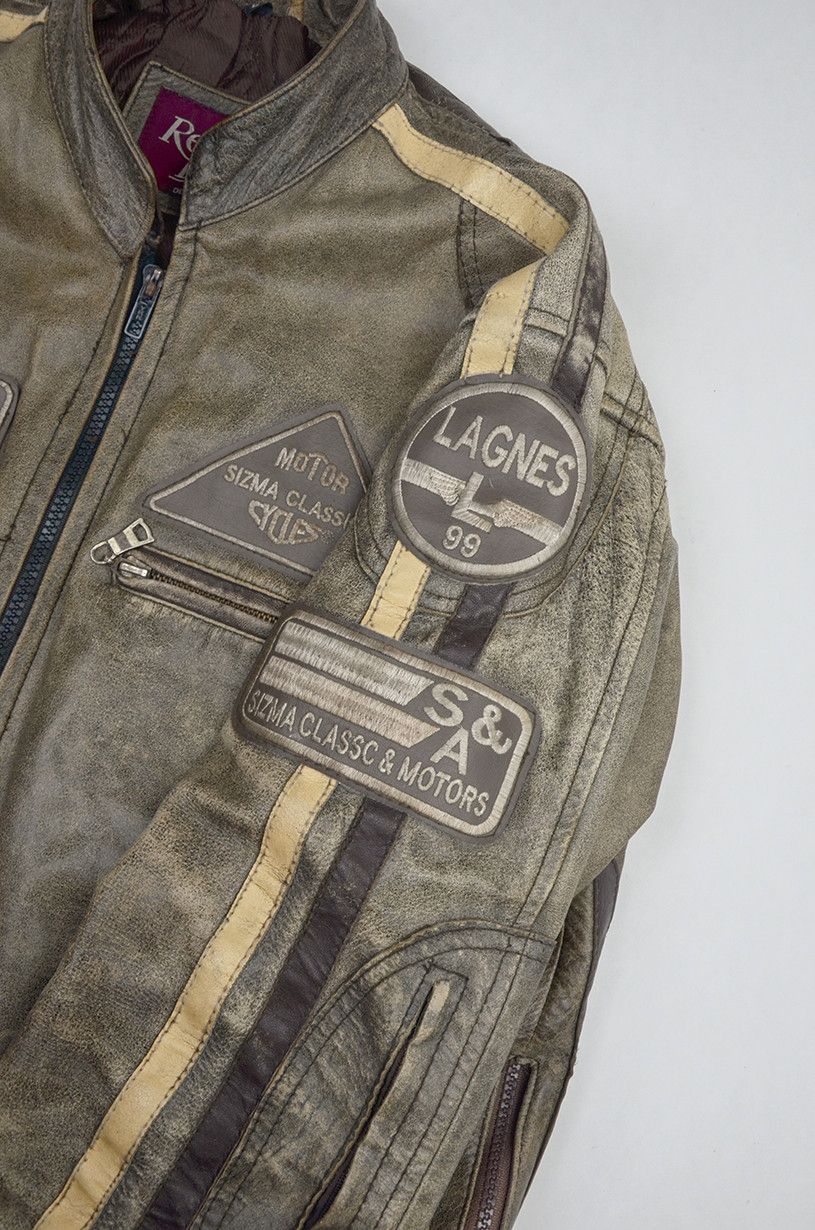 Vintage VINTAGE Real Leather Rare Moto Jacket Size US XL / EU 56 / 4 - 8 Thumbnail