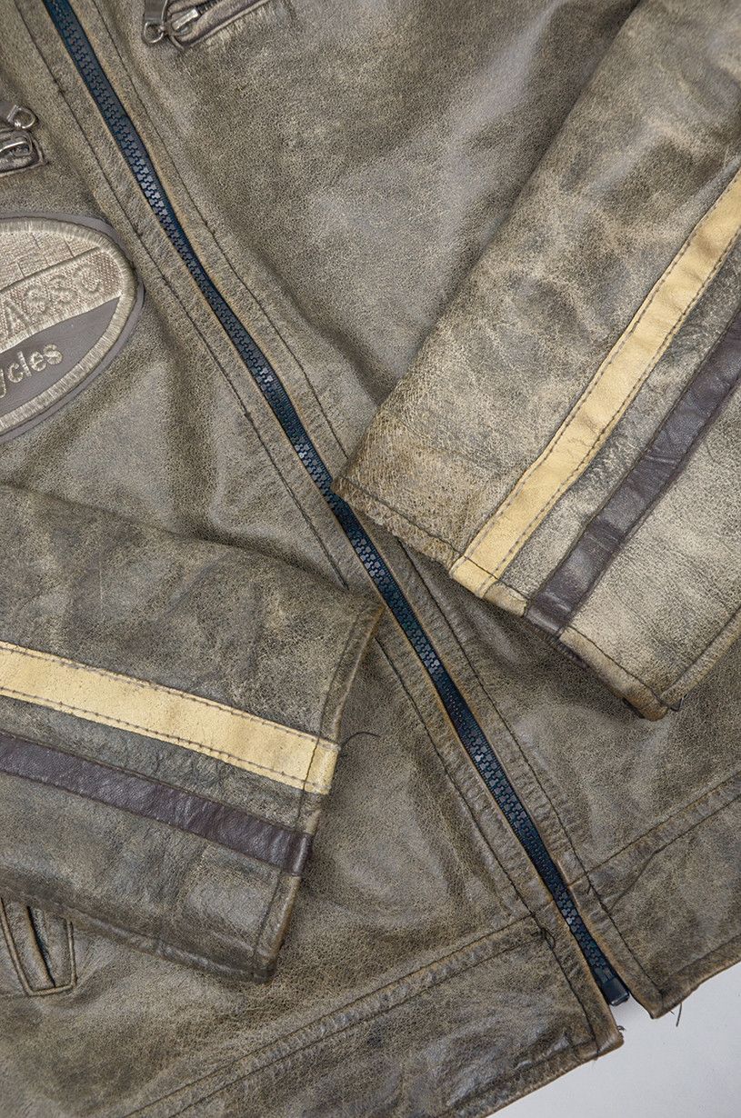 Vintage VINTAGE Real Leather Rare Moto Jacket Size US XL / EU 56 / 4 - 4 Thumbnail