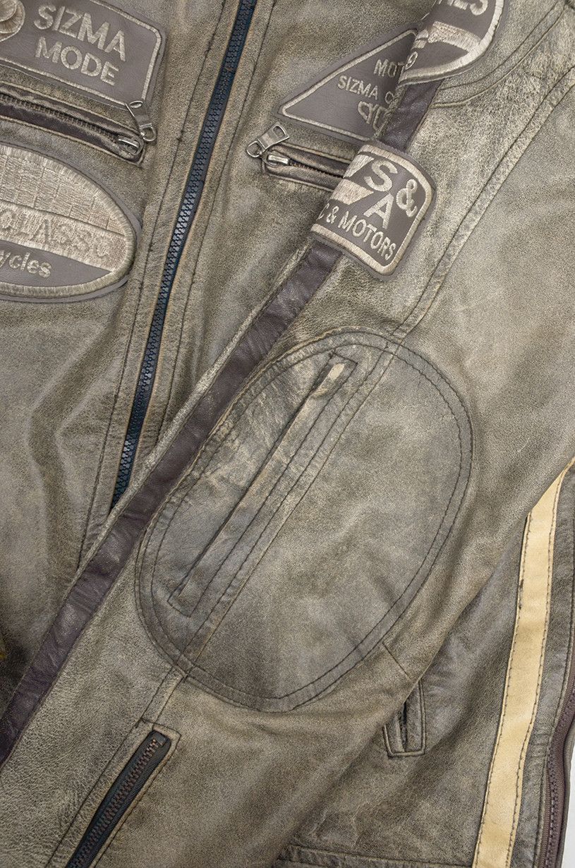 Vintage VINTAGE Real Leather Rare Moto Jacket Size US XL / EU 56 / 4 - 6 Thumbnail