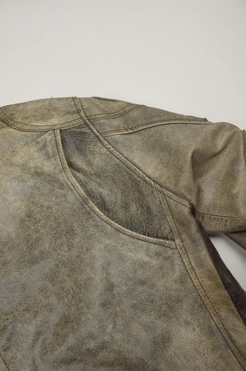 Vintage VINTAGE Real Leather Rare Moto Jacket Size US XL / EU 56 / 4 - 13 Thumbnail