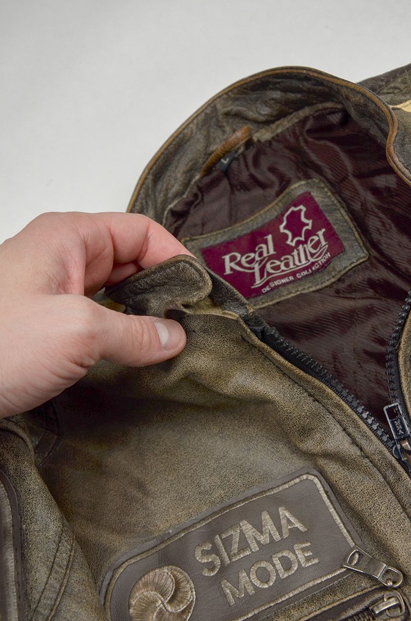 Vintage VINTAGE Real Leather Rare Moto Jacket Size US XL / EU 56 / 4 - 11 Thumbnail