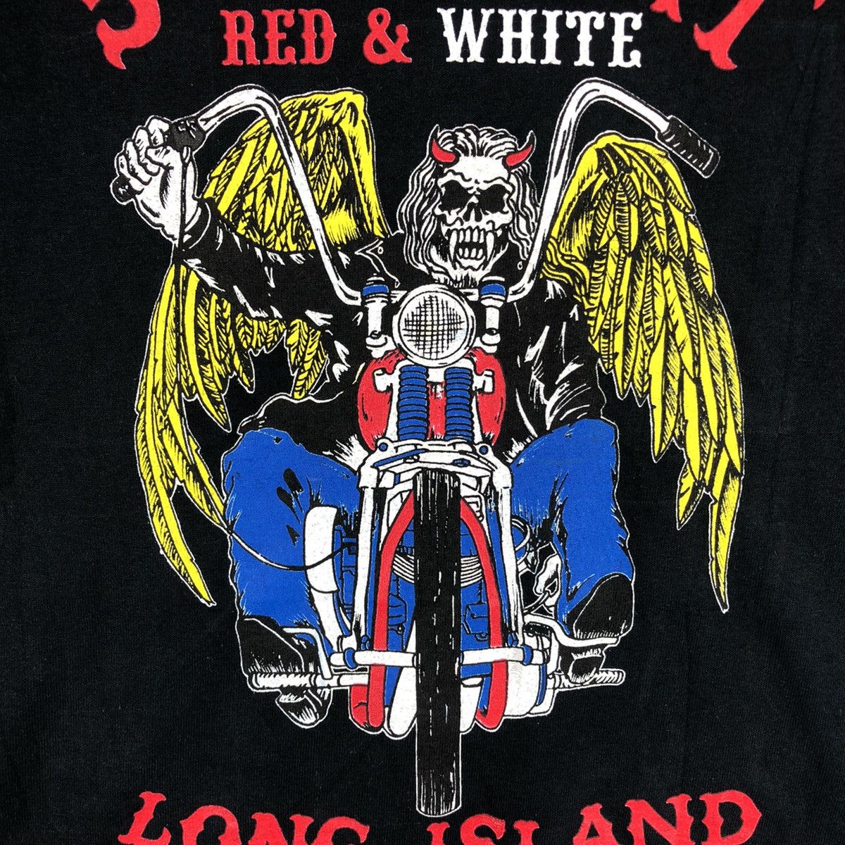Indian Motorcycle Custom Bike Copper Support Red & White Long Island Tee Size US XXL / EU 58 / 5 - 8 Thumbnail