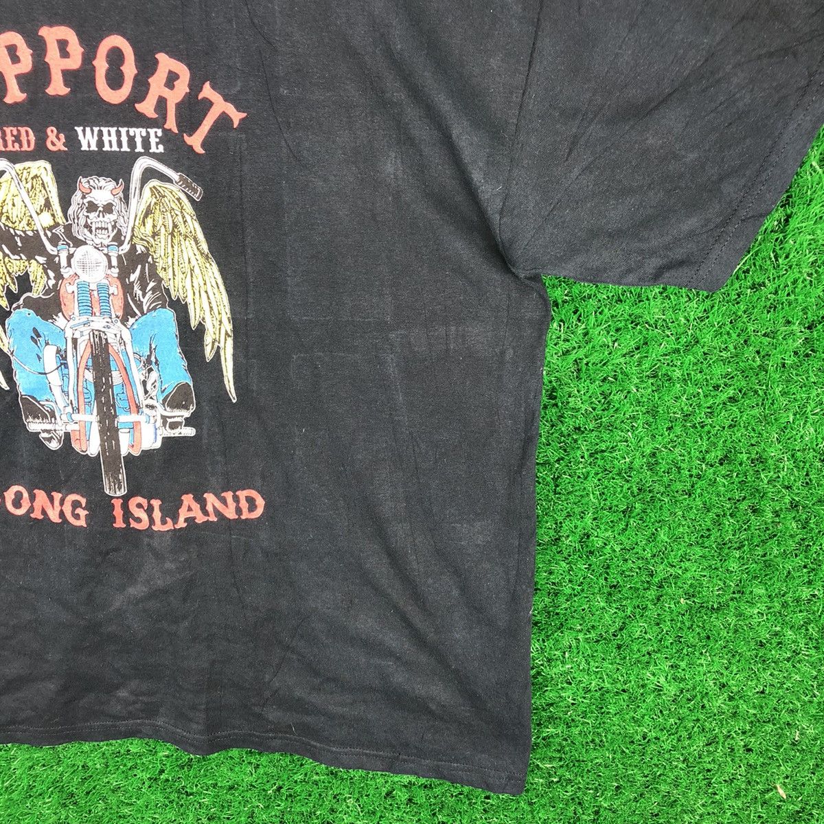 Indian Motorcycle Custom Bike Copper Support Red & White Long Island Tee Size US XXL / EU 58 / 5 - 3 Thumbnail