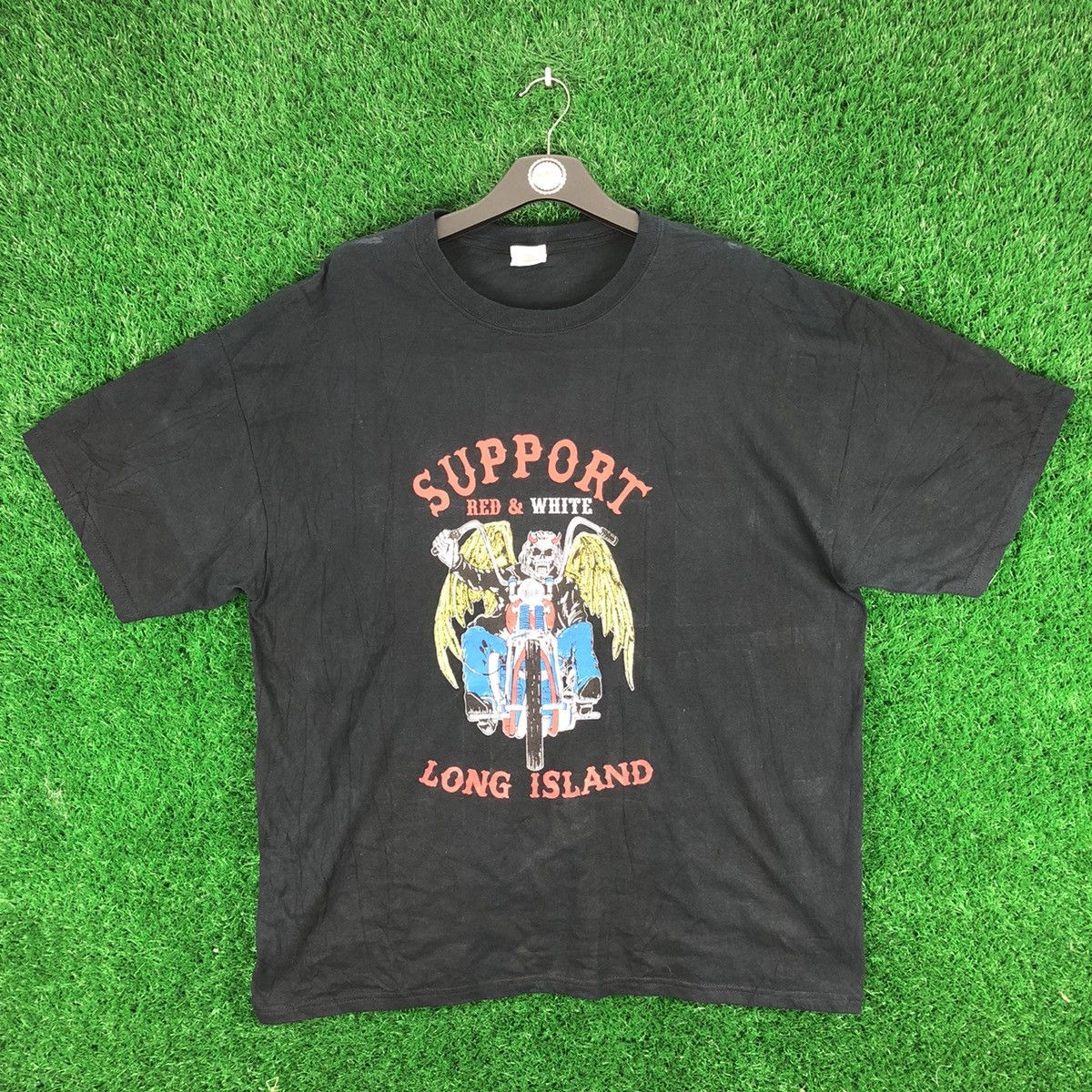 Indian Motorcycle Custom Bike Copper Support Red & White Long Island Tee Size US XXL / EU 58 / 5 - 1 Thumbnail
