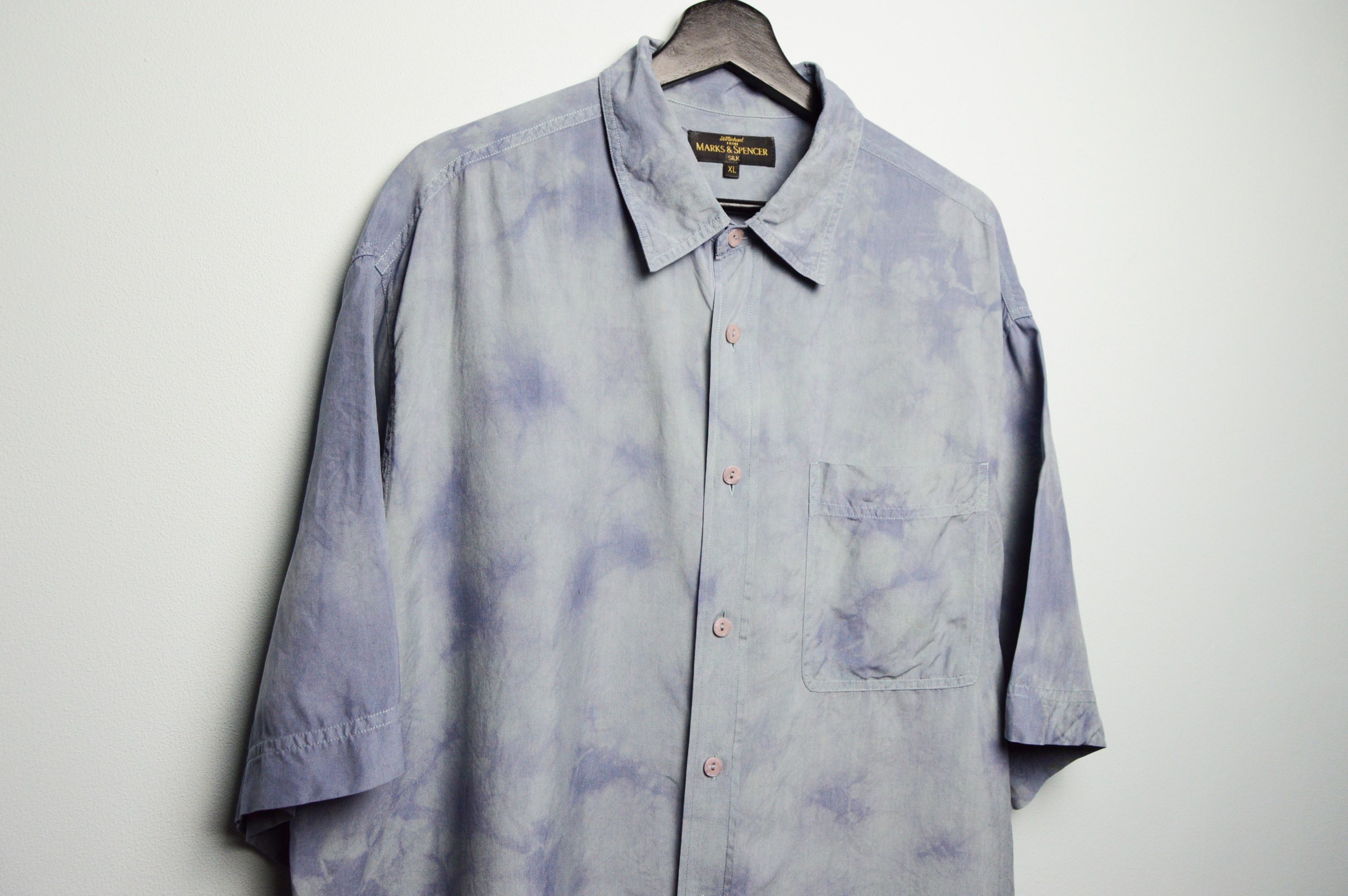 image of 1 Of 1 x Avant Garde Silk Shimmer Tie Dye Shirt 1/1, Men's (Size XL)