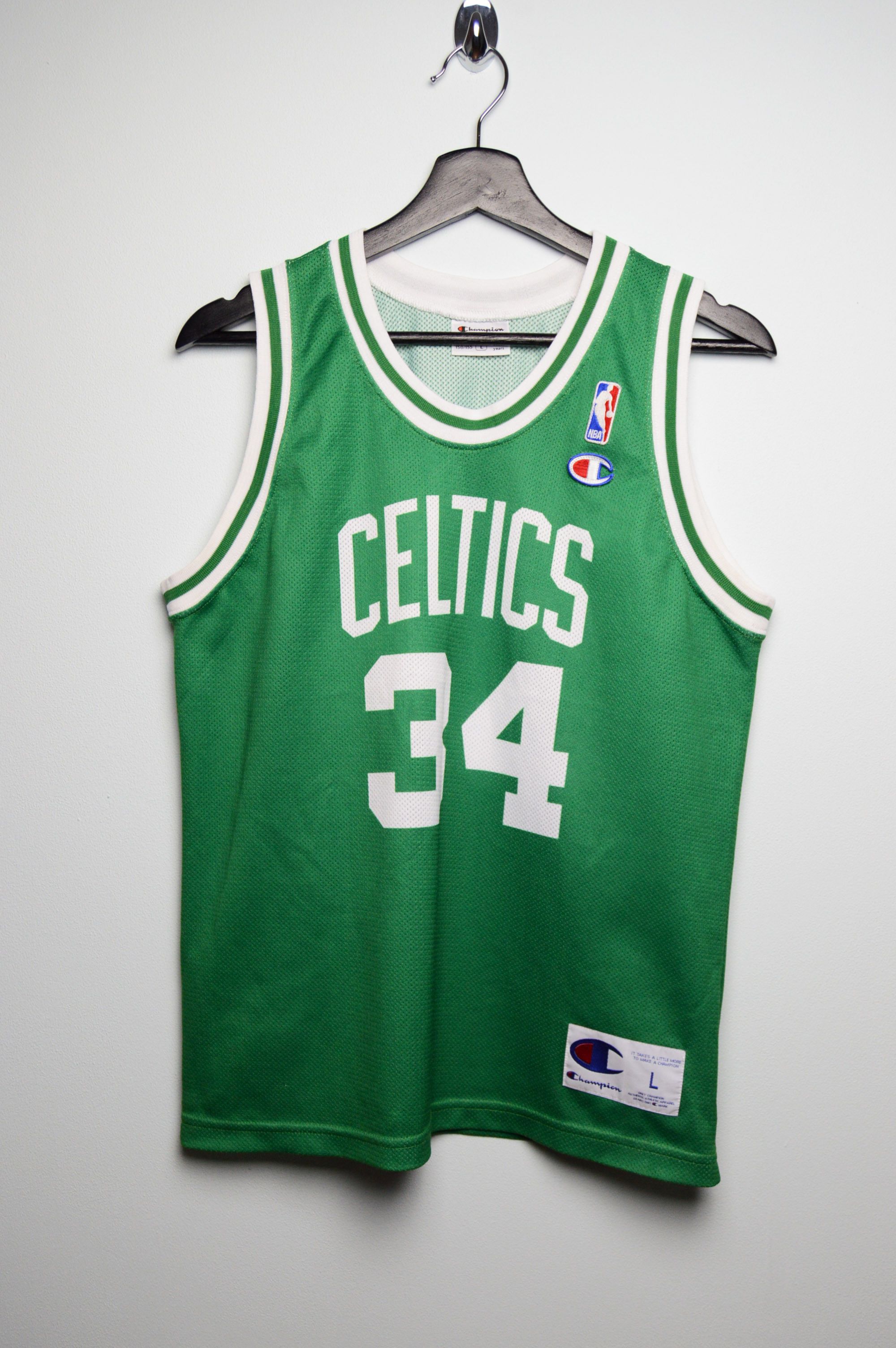 image of Vintage Boston Celtics Pierce Jersey in Green, Men's (Size Small)