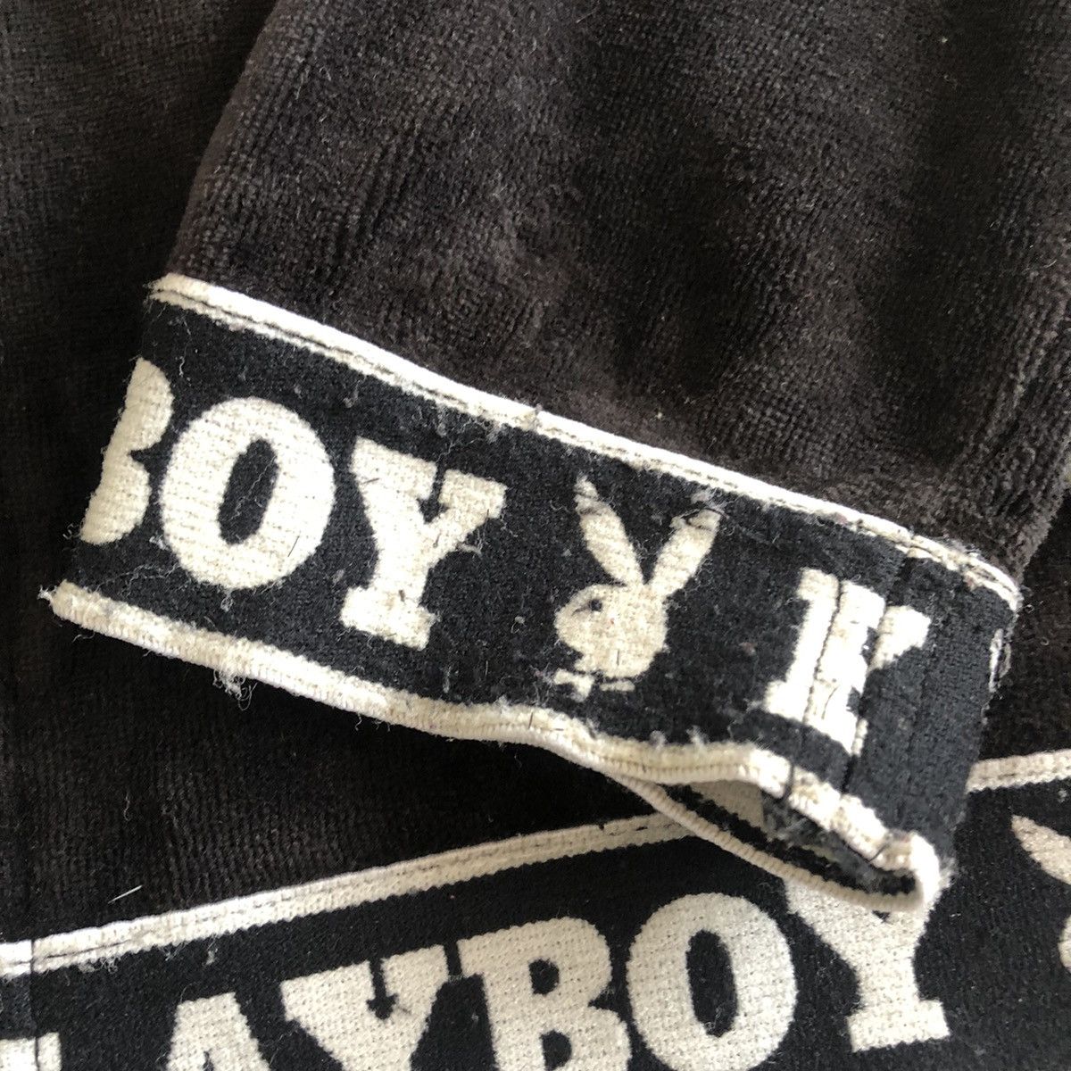 Playboy Vintage Playboy Velvet Sweater Zipper Hoodie Size XXS / US 00 / IT 34 - 8 Thumbnail
