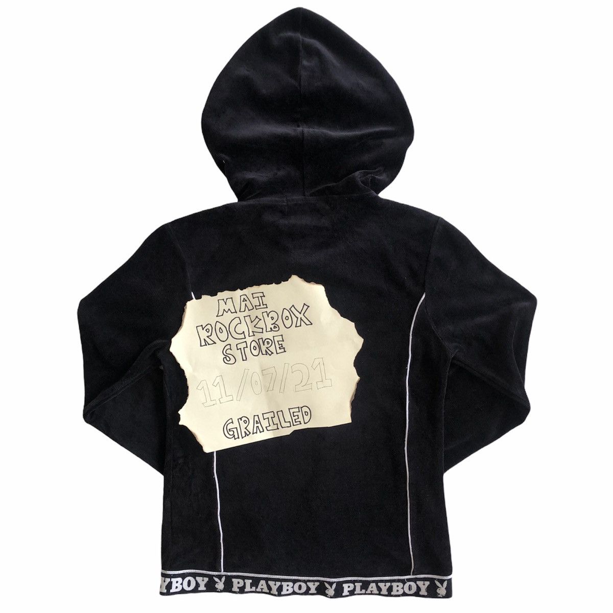 Playboy Vintage Playboy Velvet Sweater Zipper Hoodie Size XXS / US 00 / IT 34 - 4 Thumbnail