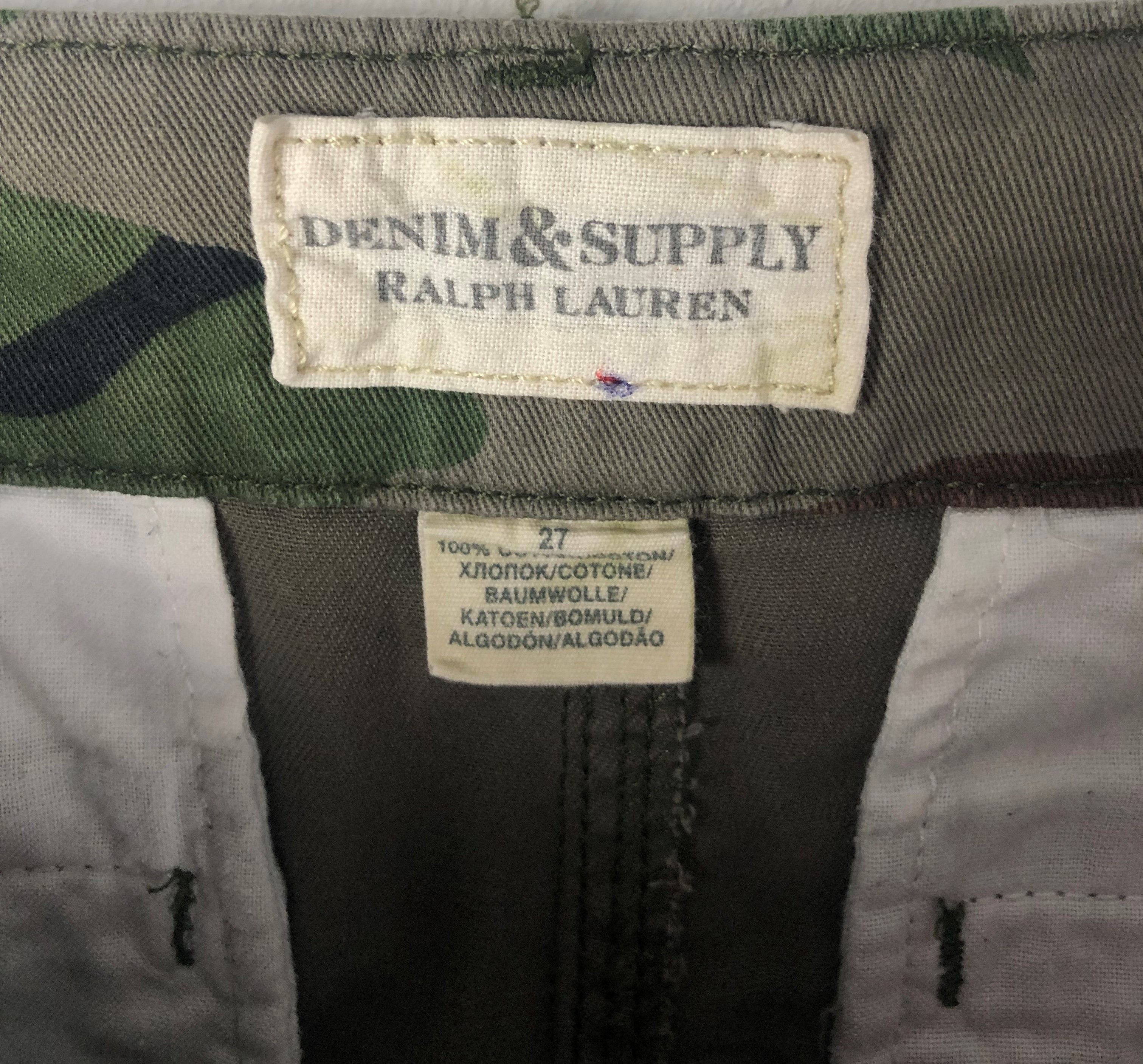 Jean Vintage RALPH LAUREN DENIM CO Camo Pants M181 Size 29" - 7 Thumbnail