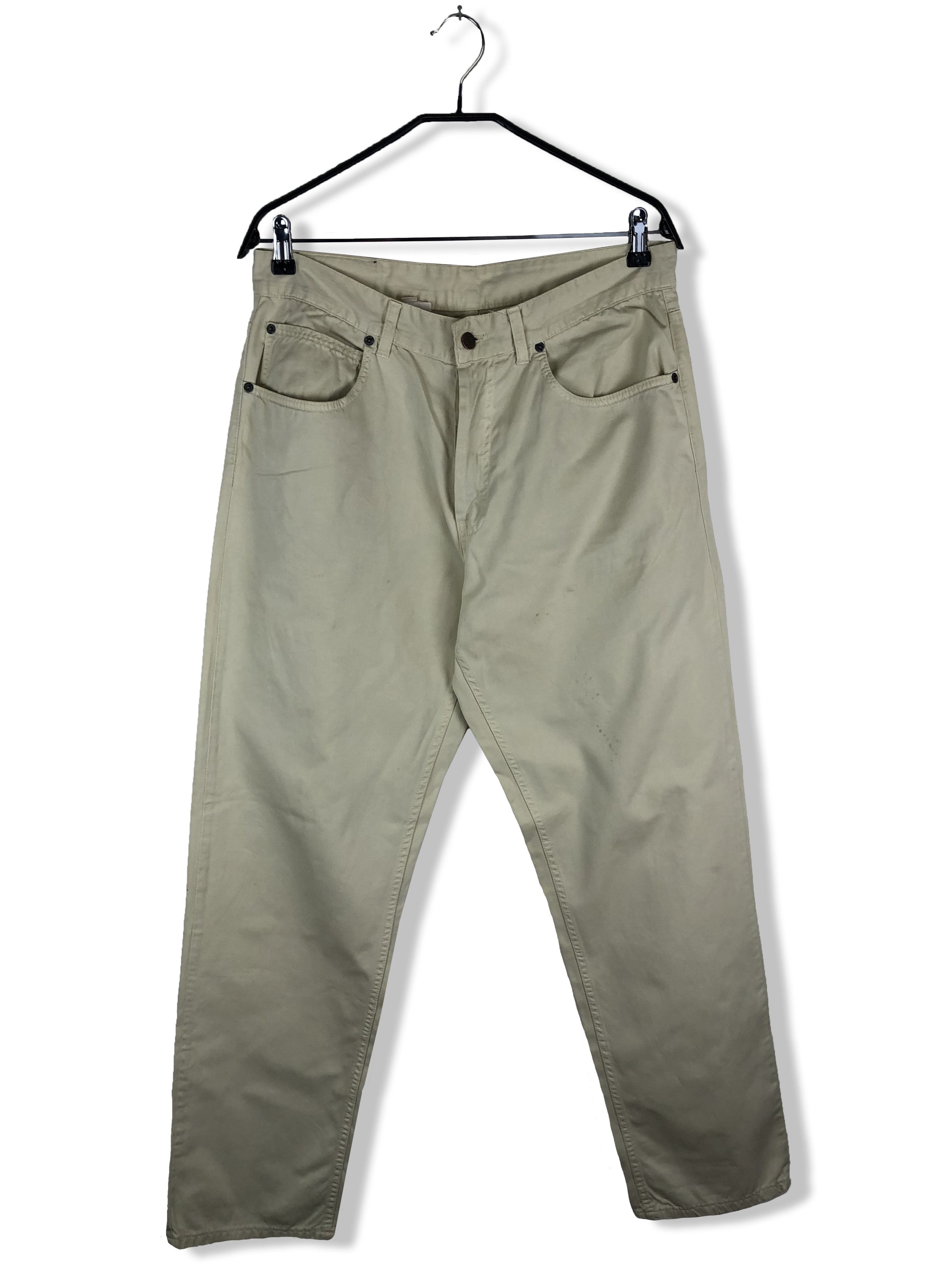 Burberry 90s Vintage THOMAS BURBERRY Beige Pants M145 Size US 32 / EU 48 - 2 Thumbnail