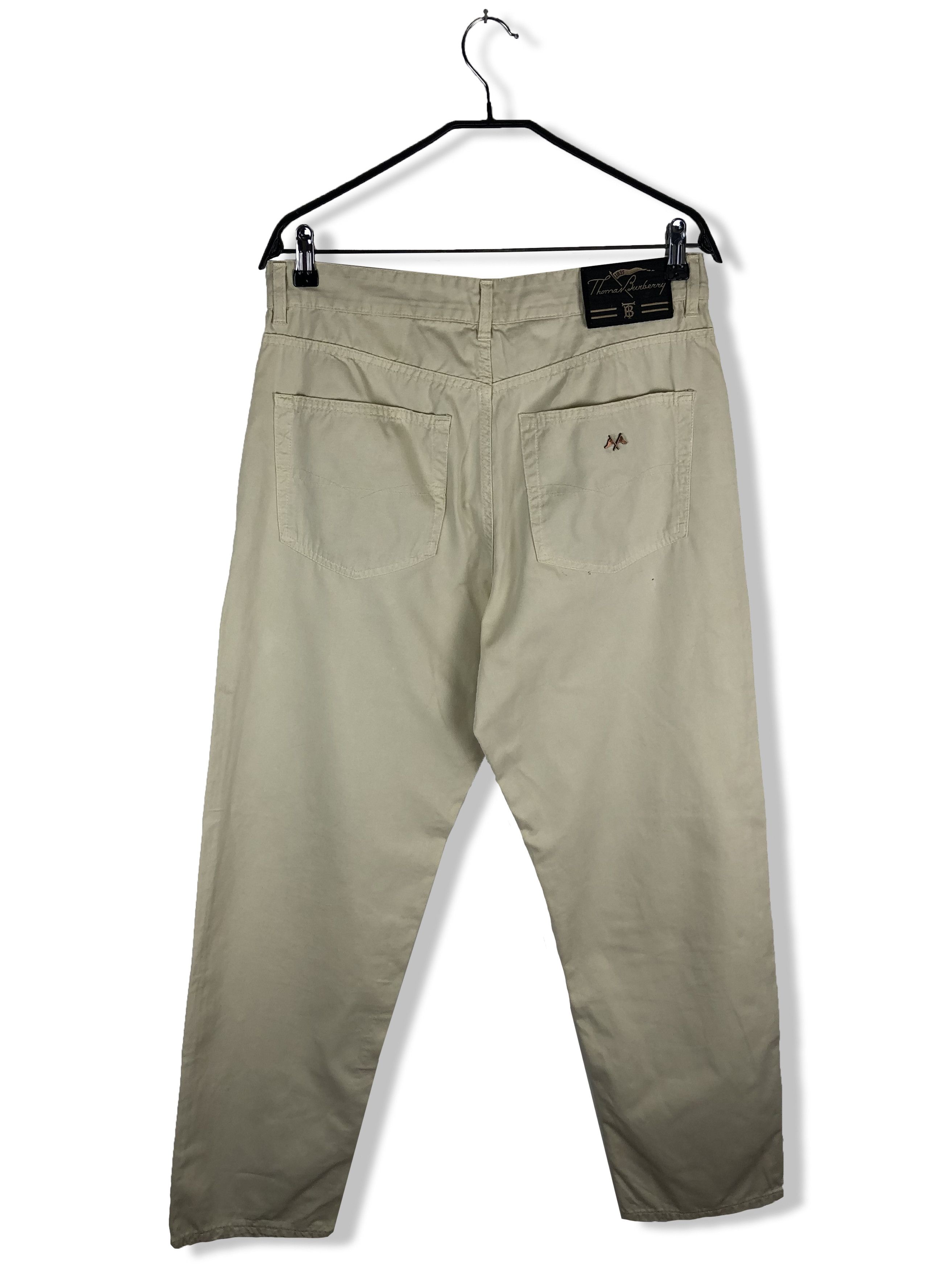 Burberry 90s Vintage THOMAS BURBERRY Beige Pants M145 Size US 32 / EU 48 - 1 Thumbnail
