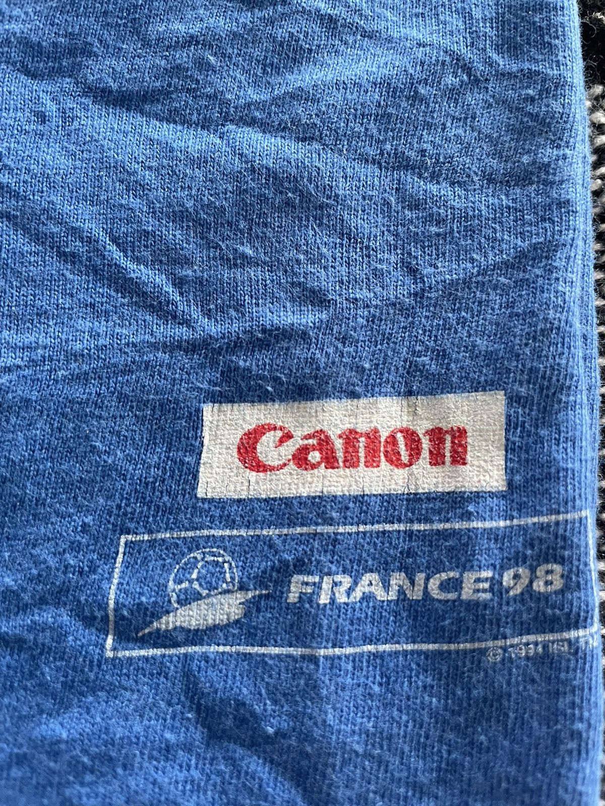 Canon Vintage FIFA World Cup France 98 Blue T-shirt By Canon Size US L / EU 52-54 / 3 - 3 Thumbnail