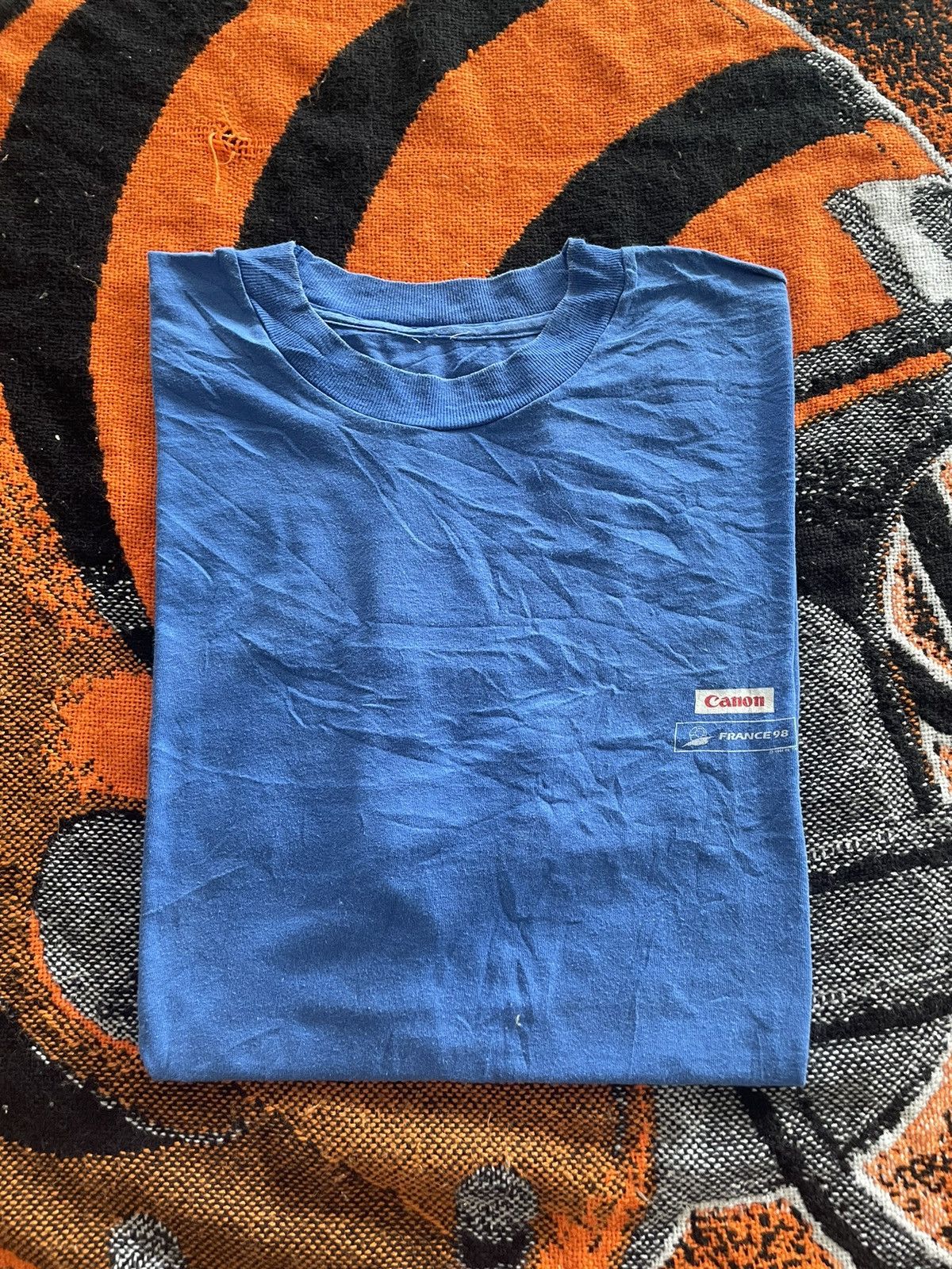 Canon Vintage FIFA World Cup France 98 Blue T-shirt By Canon Size US L / EU 52-54 / 3 - 1 Thumbnail