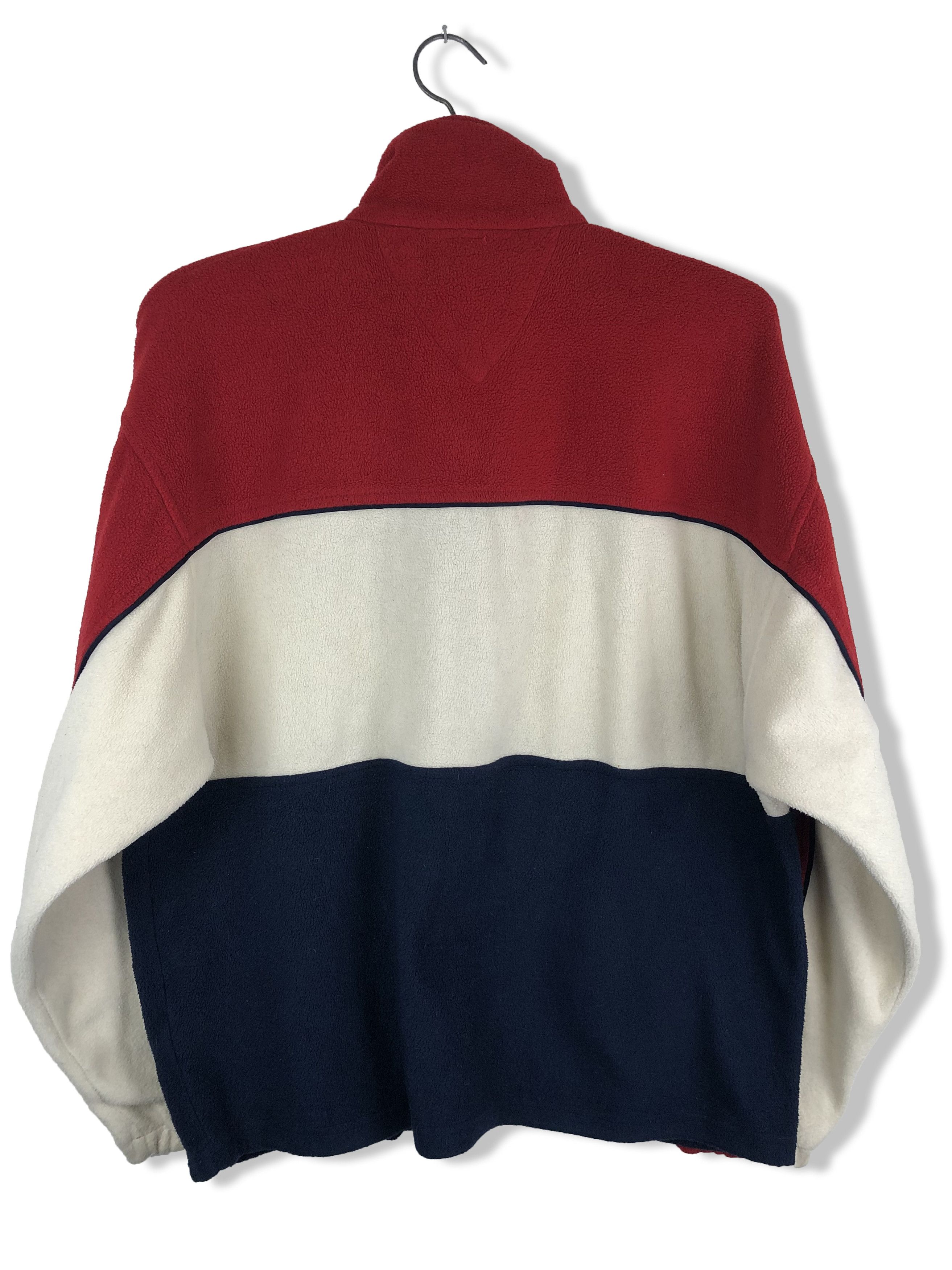 Tommy Hilfiger 90s Vintage TOMMY HILFIGER Red White Blue Fleece M158 Size US XXL / EU 58 / 5 - 11 Thumbnail