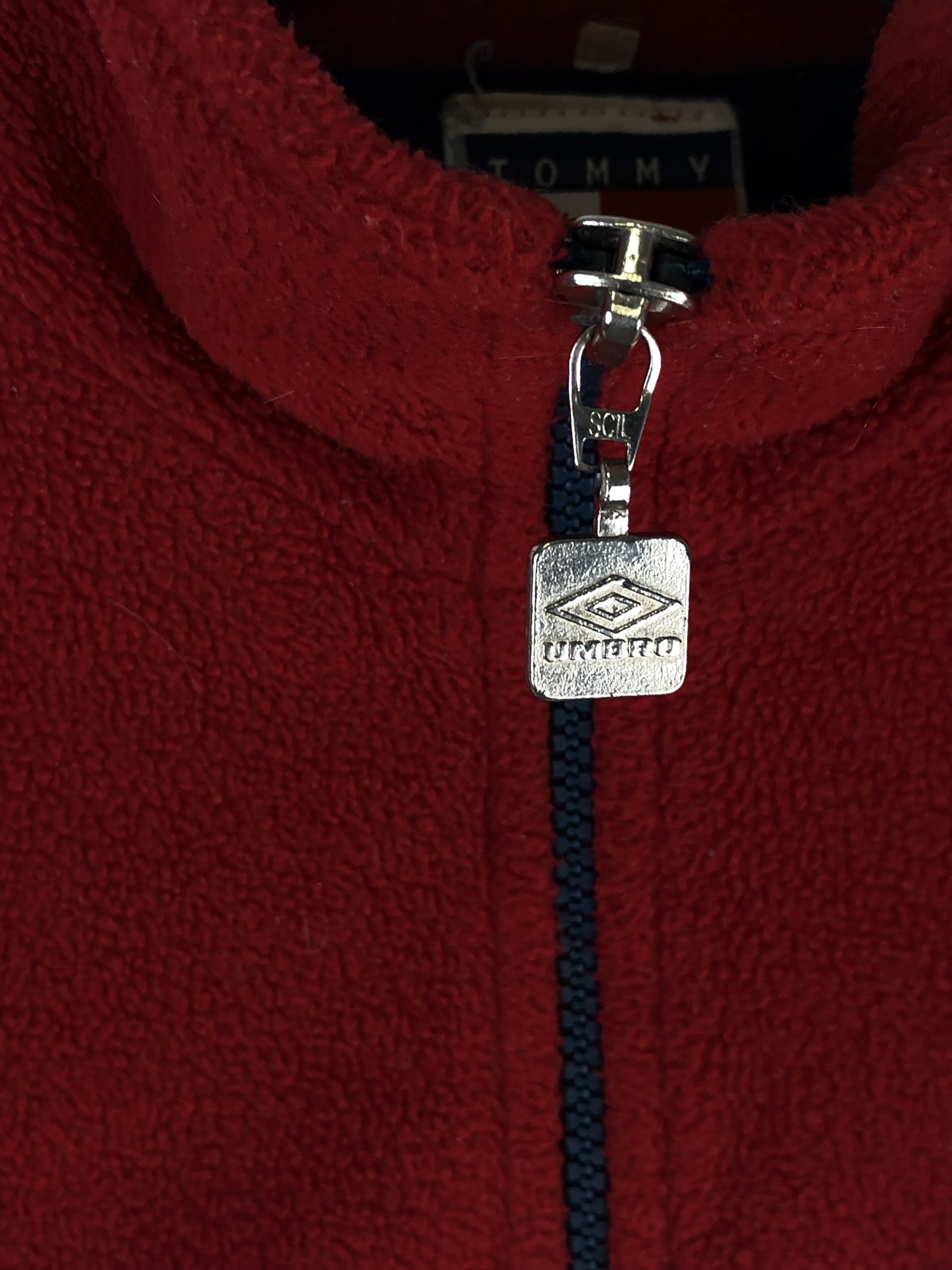 Tommy Hilfiger 90s Vintage TOMMY HILFIGER Red White Blue Fleece M158 Size US XXL / EU 58 / 5 - 4 Thumbnail