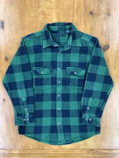 Men's Green Bay Packers Klew Green Large Check Flannel Button-Up Shirt