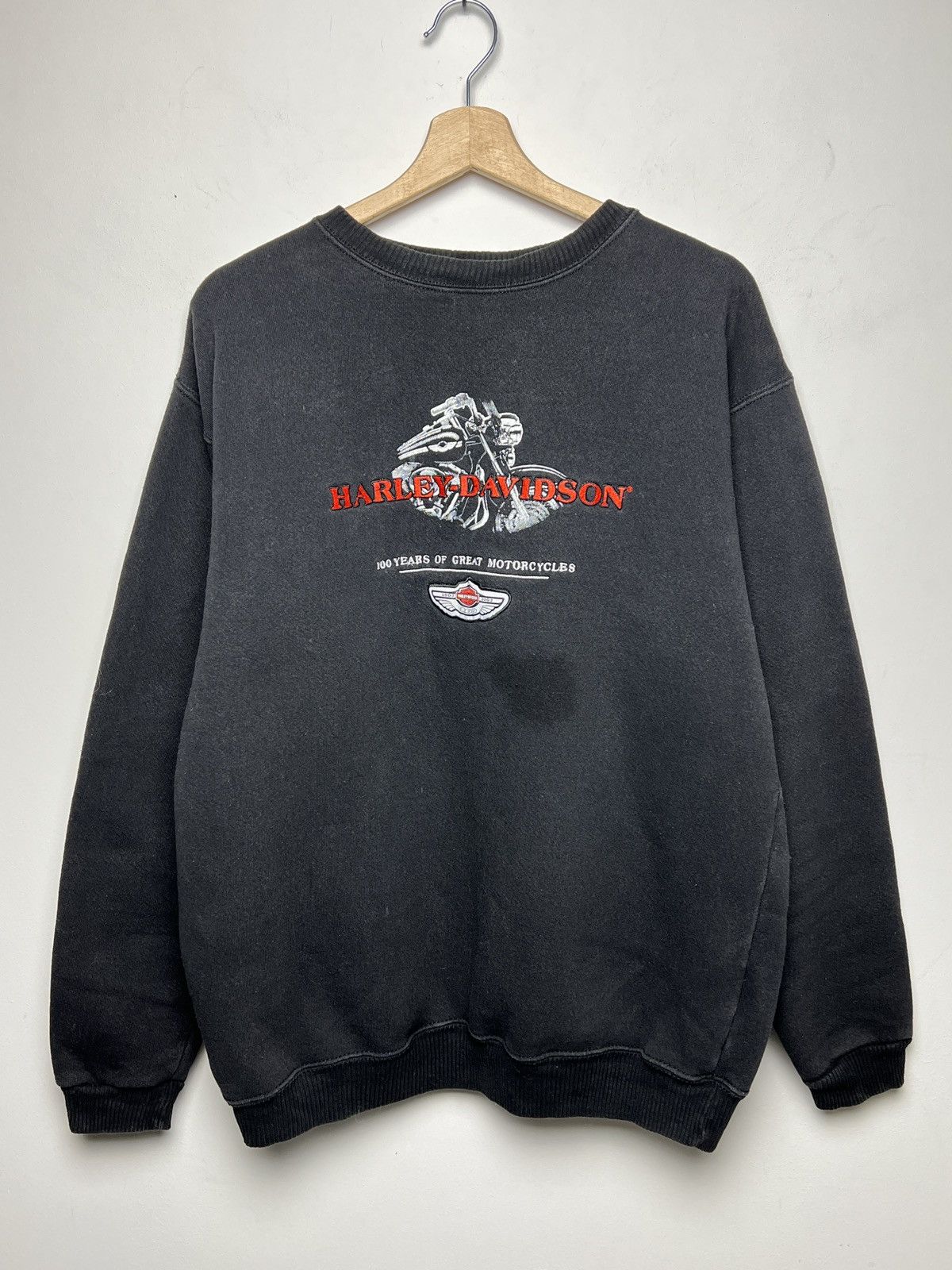 Harley Davidson harley davidson sweatshirt crewneck vintage thrashed Size US L / EU 52-54 / 3 - 2 Thumbnail