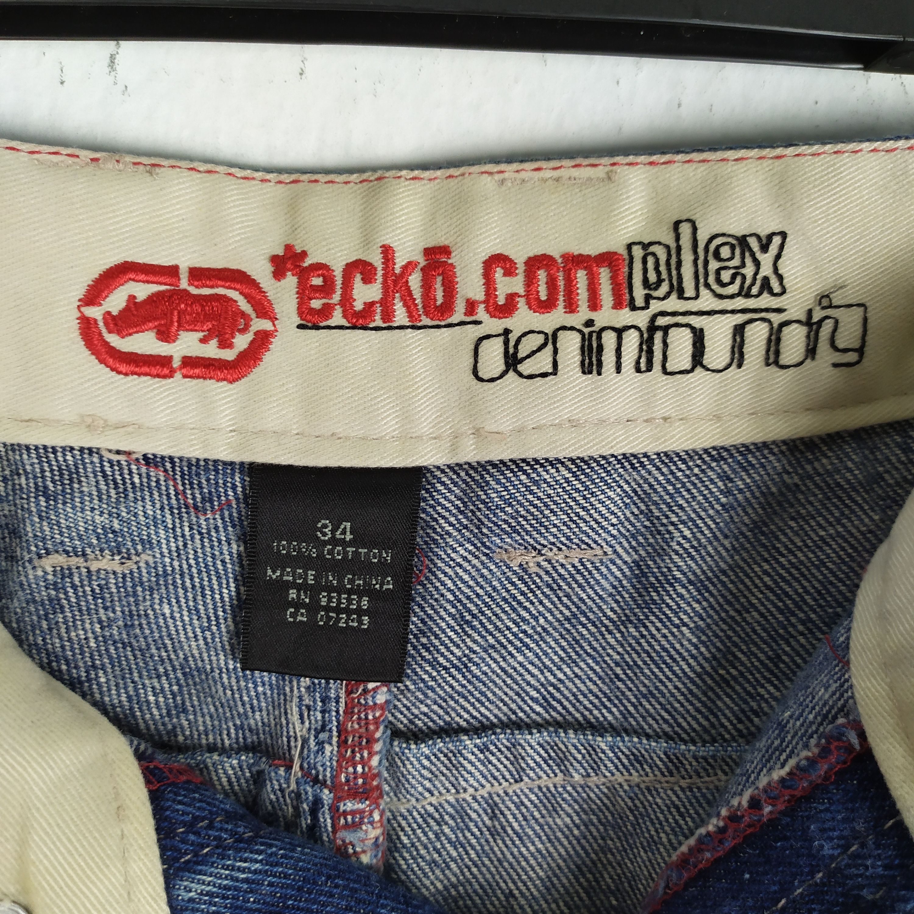 Ecko Unltd. Ecko.com Faded DISTRESSED Denim Jeans cargo pants Size US 34 / EU 50 - 18 Thumbnail