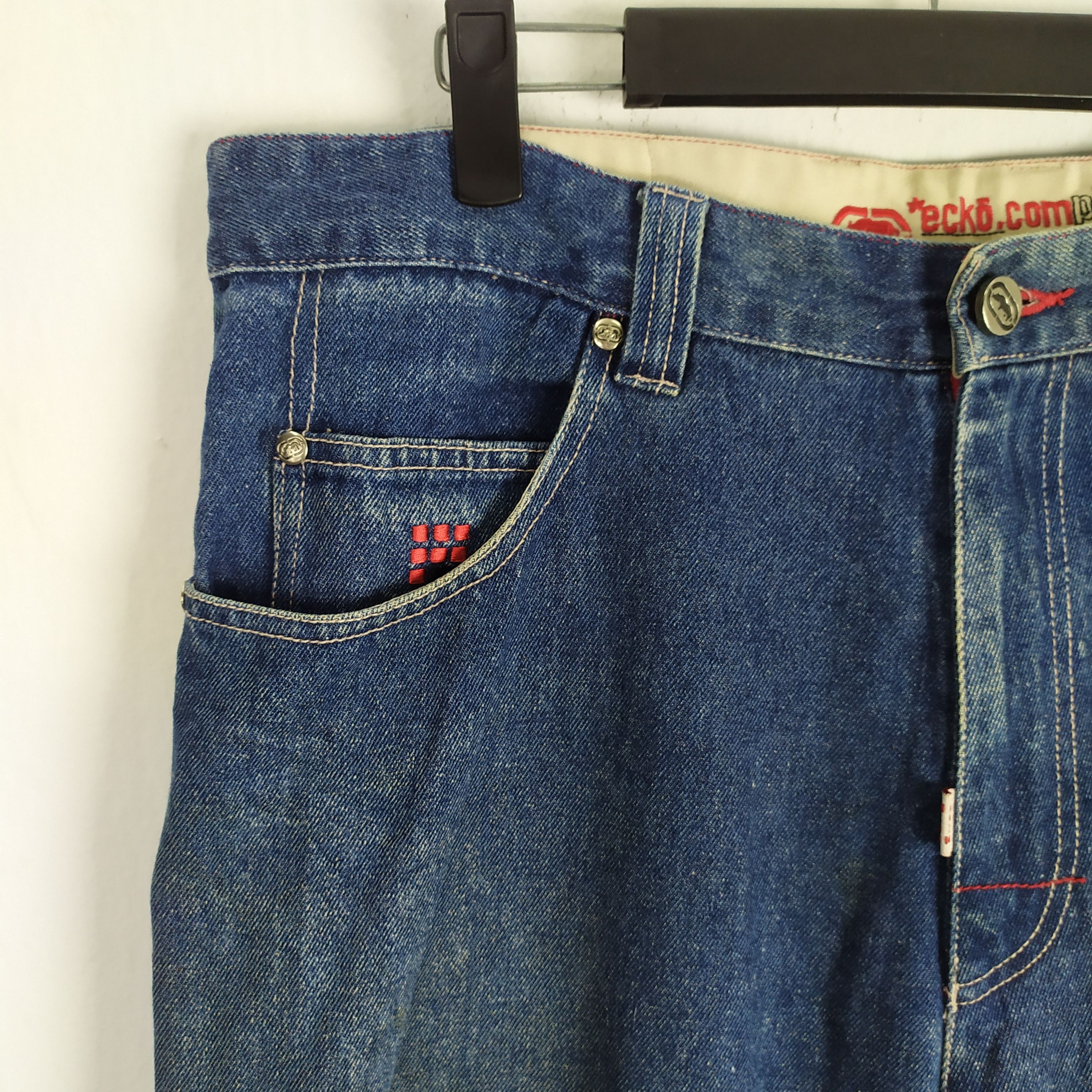 Ecko Unltd. Ecko.com Faded DISTRESSED Denim Jeans cargo pants Size US 34 / EU 50 - 13 Thumbnail