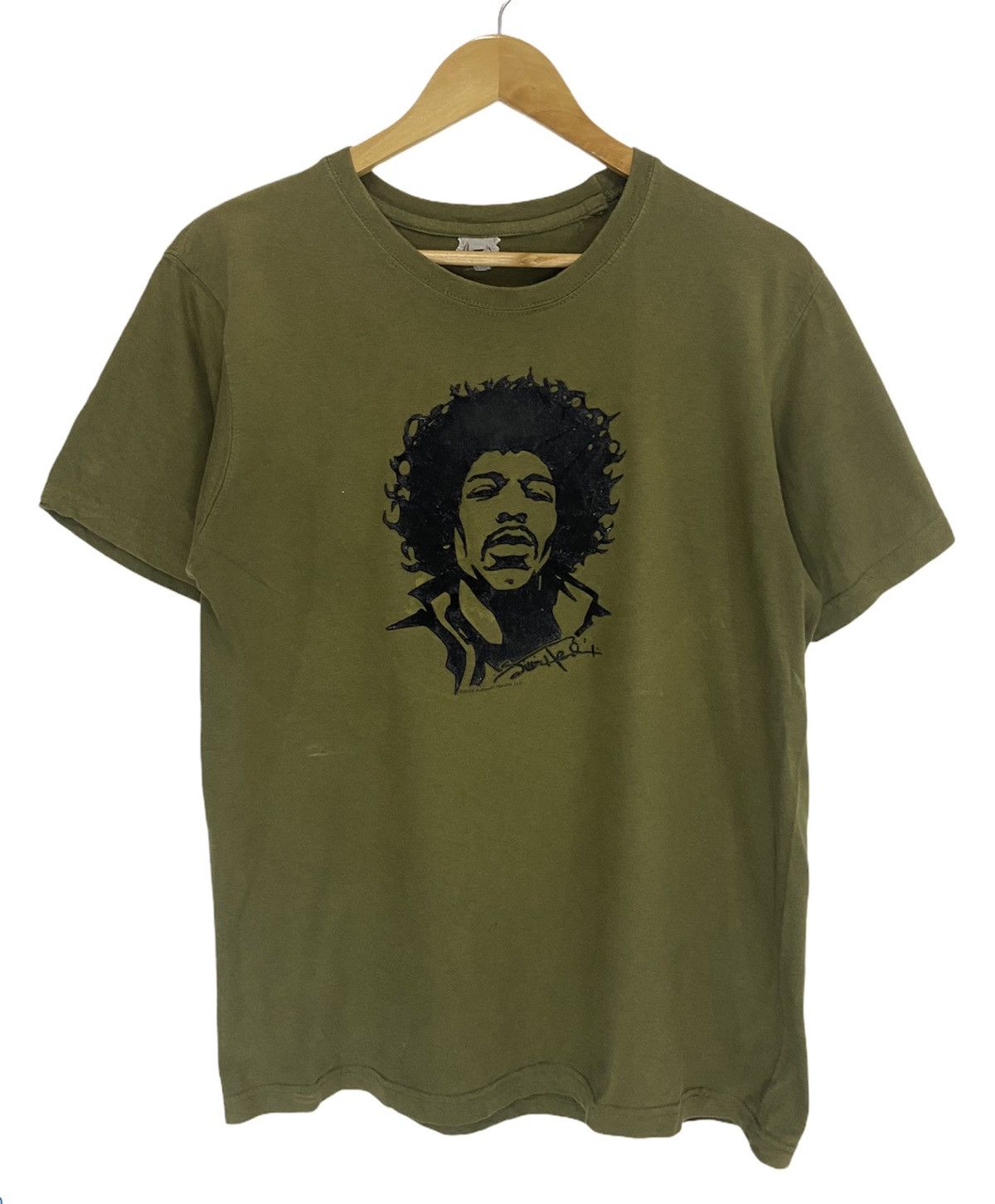 Band Tees × Jimi Hendrix × Vintage Vintage Jimi Hendrix Embroidery Logo T-Shirt Size US M / EU 48-50 / 2 - 1 Thumbnail