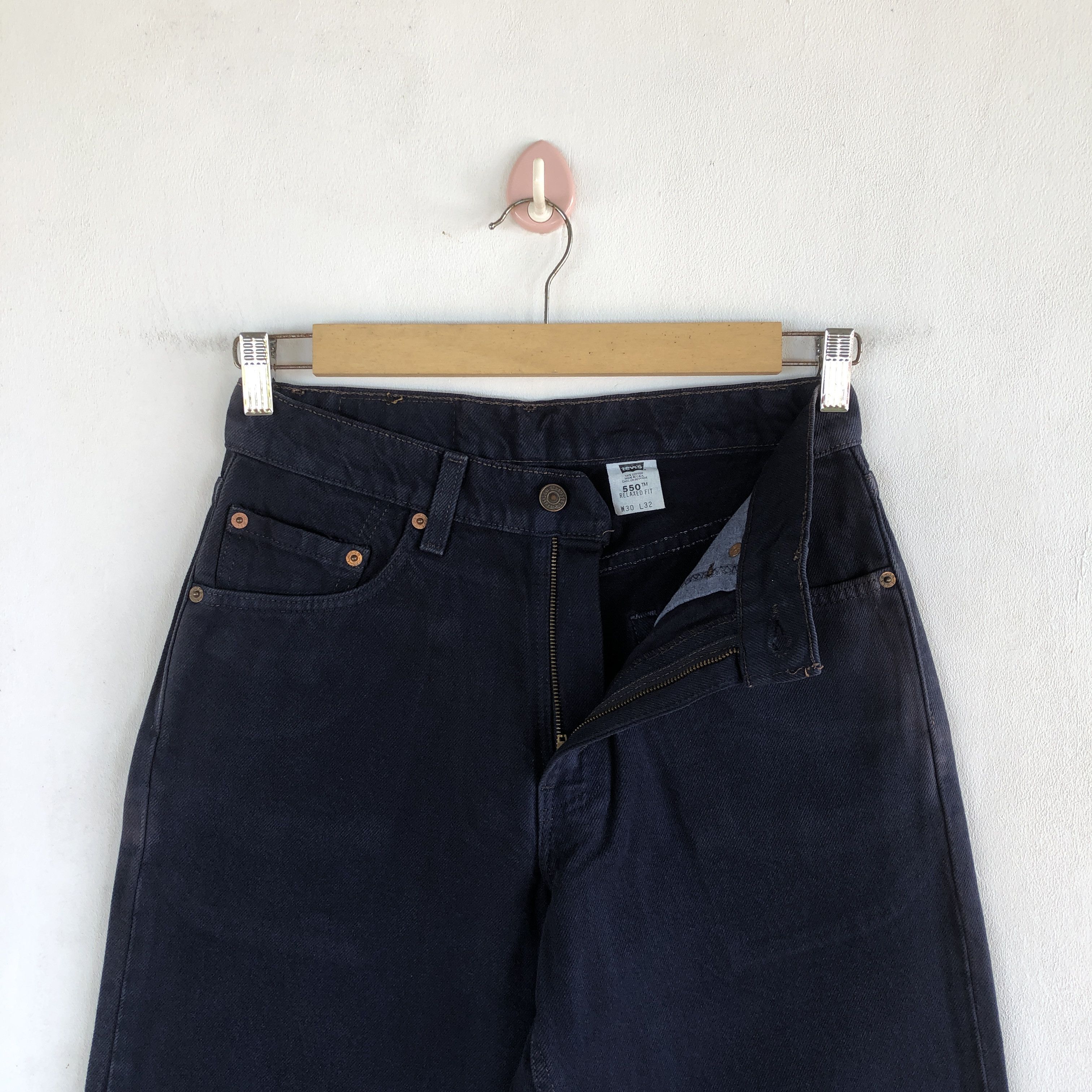 Levi's Vintage Levis Faded Black Jeans Levi's 550 Denim Pants Size 26" / US 2 / IT 38 - 8 Thumbnail