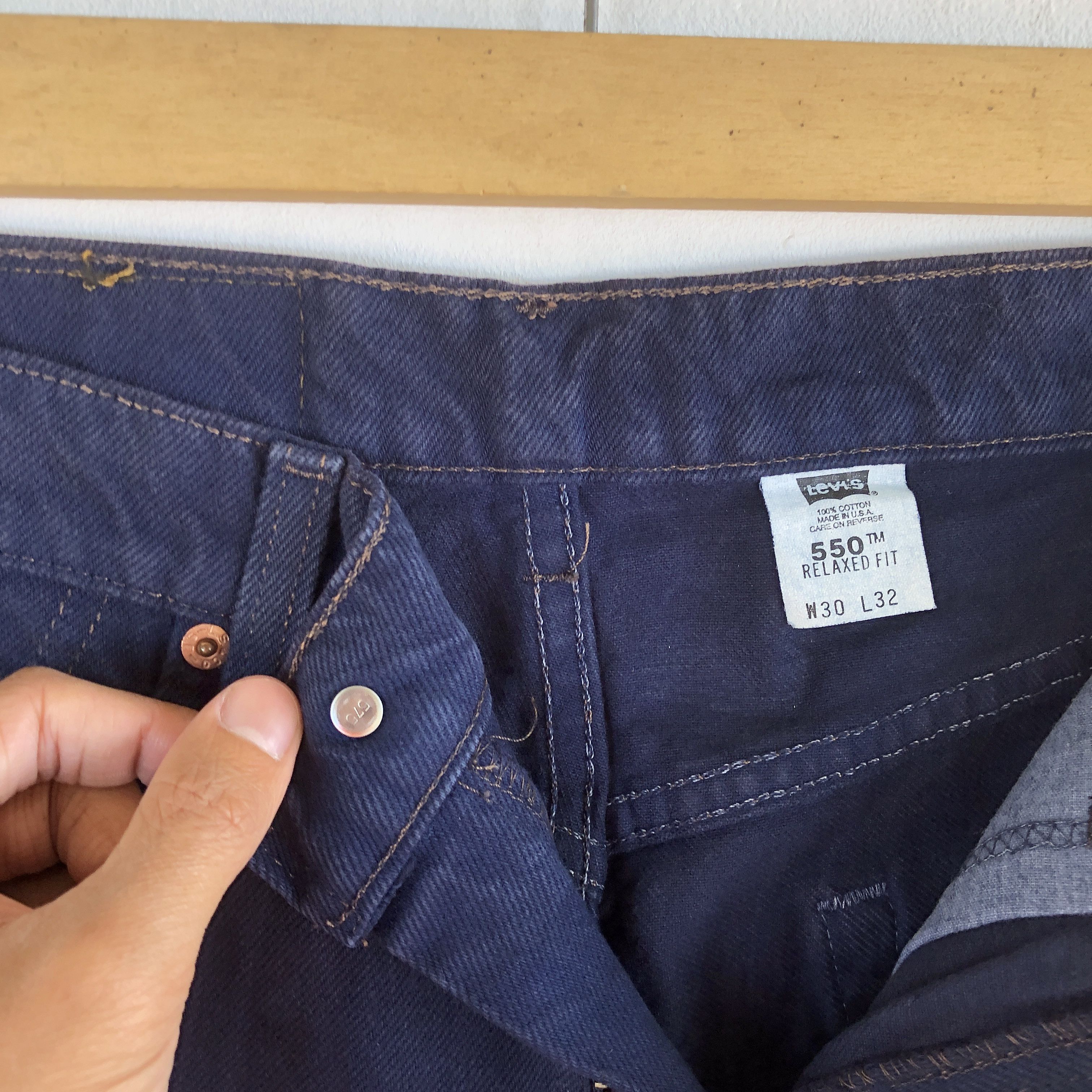 Levi's Vintage Levis Faded Black Jeans Levi's 550 Denim Pants Size 26" / US 2 / IT 38 - 9 Thumbnail