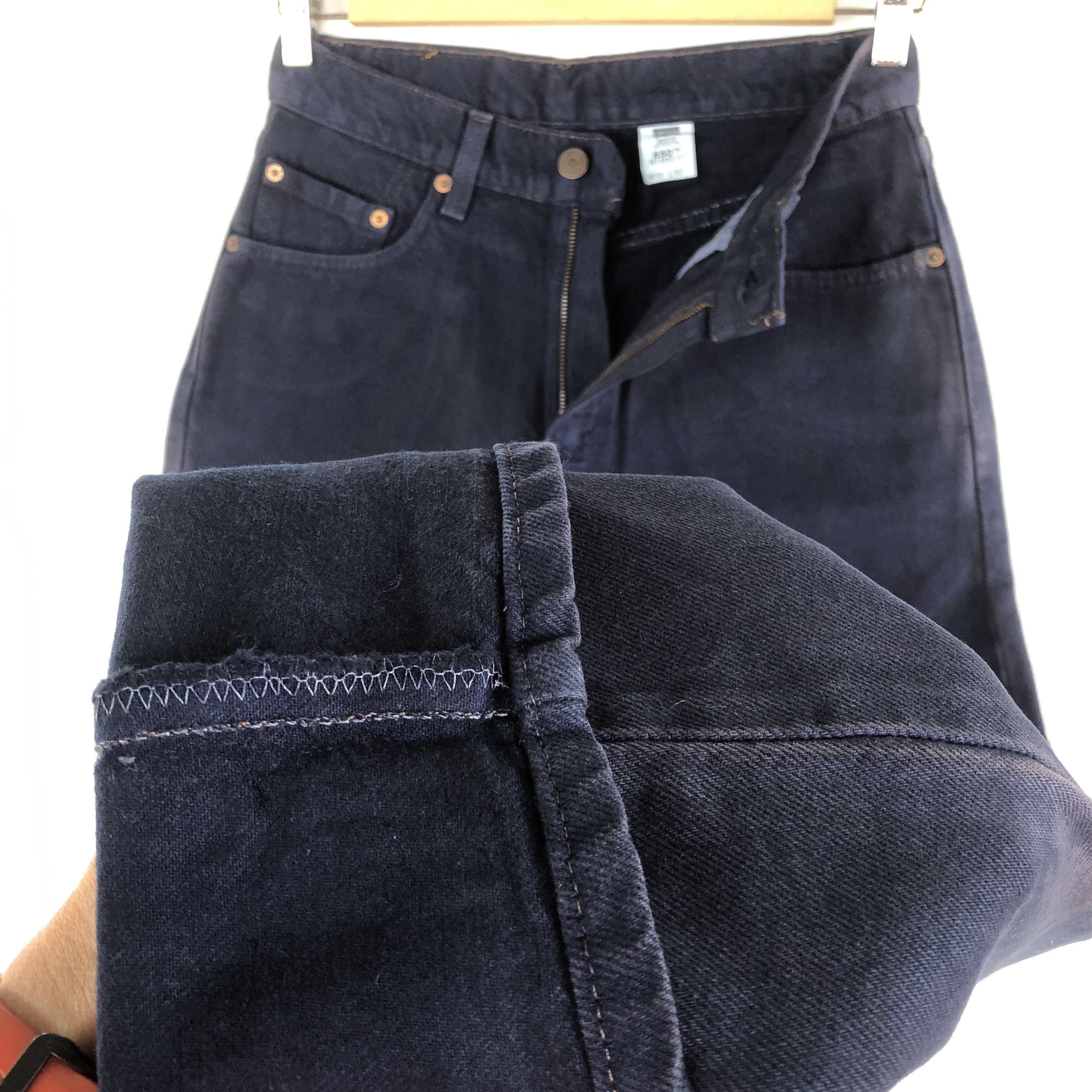 Levi's Vintage Levis Faded Black Jeans Levi's 550 Denim Pants Size 26" / US 2 / IT 38 - 10 Thumbnail