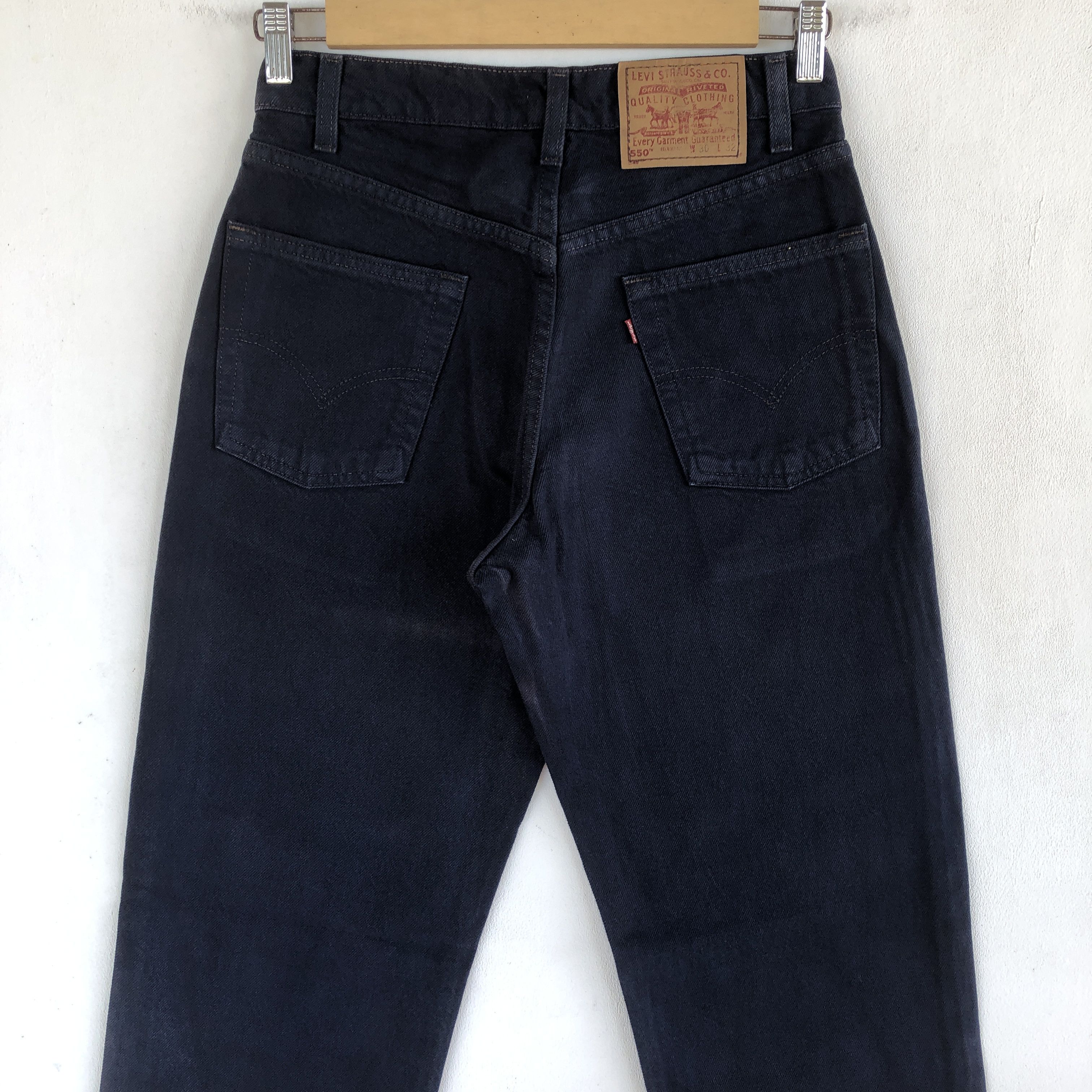 Levi's Vintage Levis Faded Black Jeans Levi's 550 Denim Pants Size 26" / US 2 / IT 38 - 6 Thumbnail
