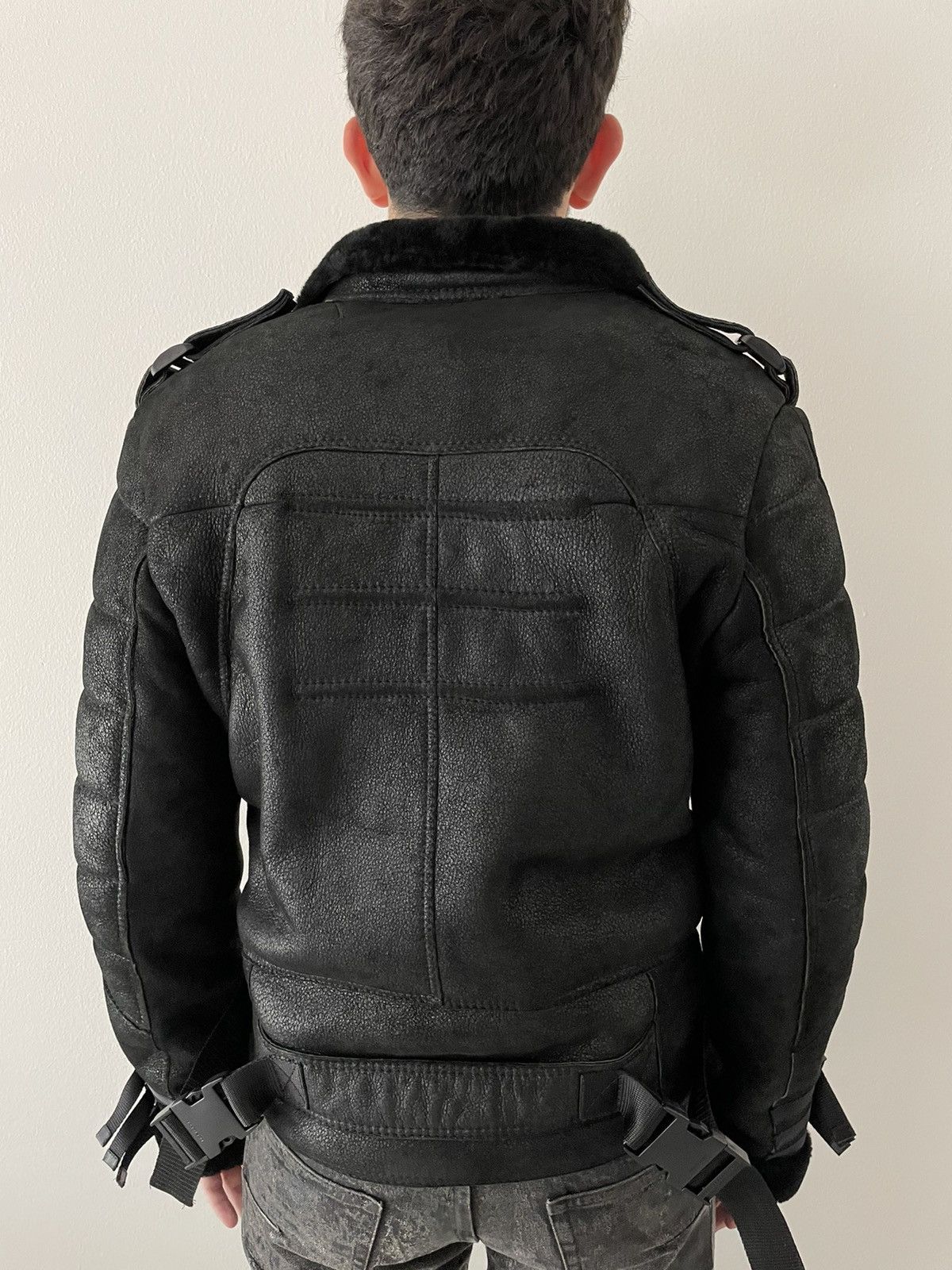 Dior × Hedi Slimane AW2007 “Navigate” shearling leather bondage archive jacket Size US M / EU 48-50 / 2 - 10 Thumbnail