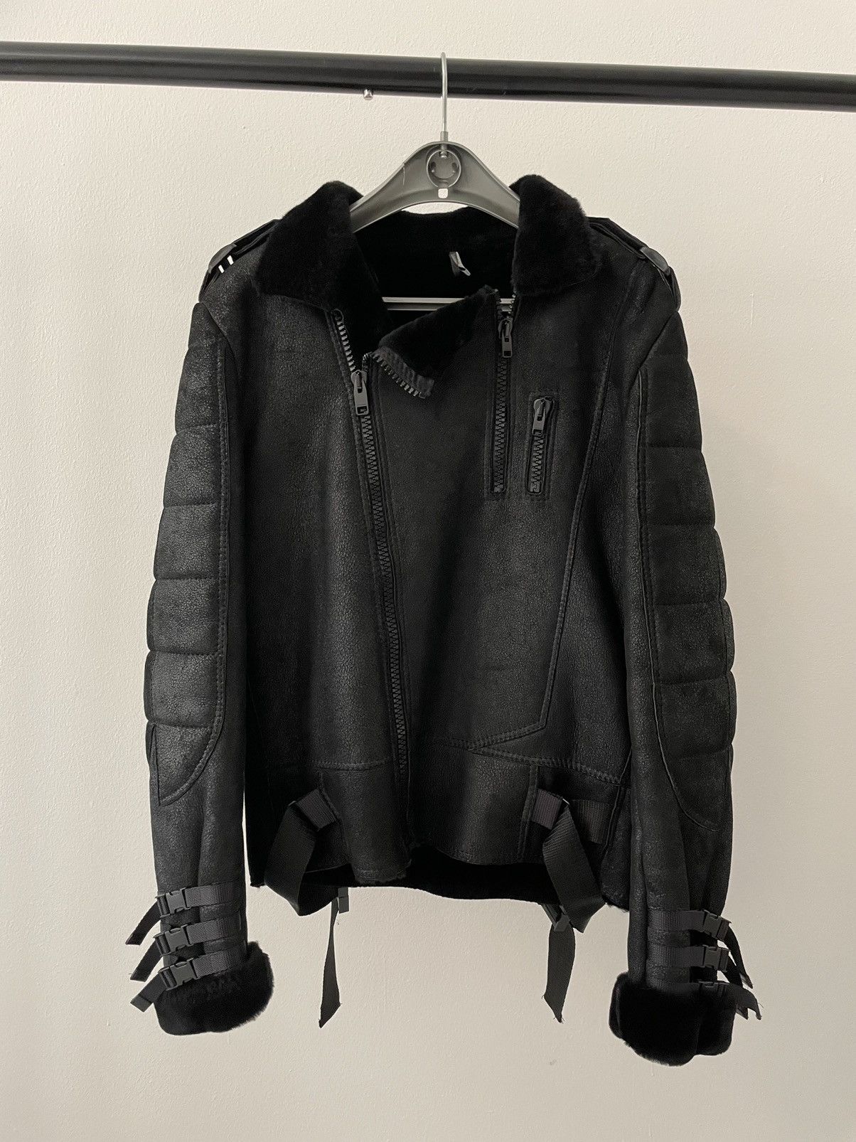 ジャケット・アウター 2007AW ARCHIVE Acid Rain Leather Jacket Dior Homme 07AW Biker Zipper Leather Jacket by Hedi Slimane – Size