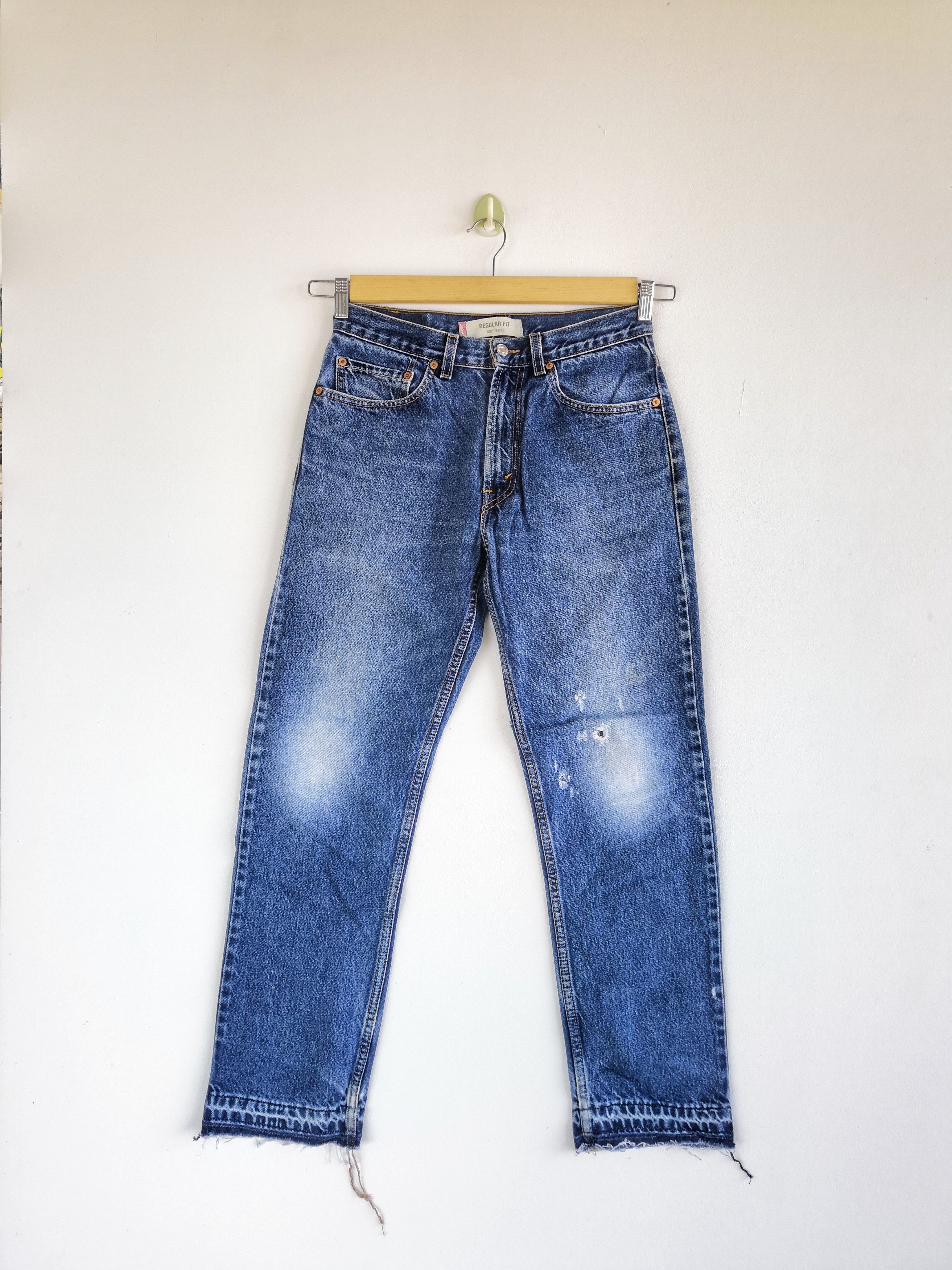 Vintage Levis Released Hem Jeans Levi's 505 Ripped Denim