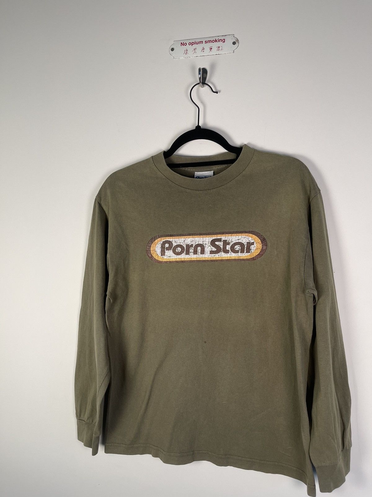 Hook-Ups 🚭VINTAGE GRAIL🚭 Porn Star Long Sleeve logo shirt green M L Size US M / EU 48-50 / 2 - 4 Thumbnail