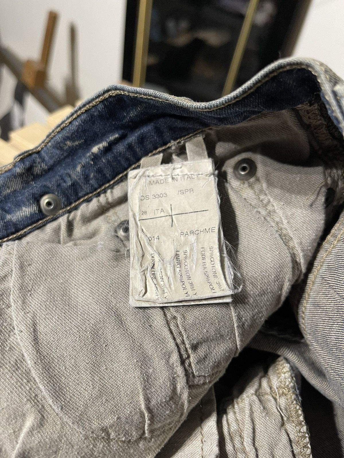 Rick Owens × Rick Owens Drkshdw Rick Owens Drkshdw Detroit Cut Parchment Denim Size US 28 / EU 44 - 11 Thumbnail