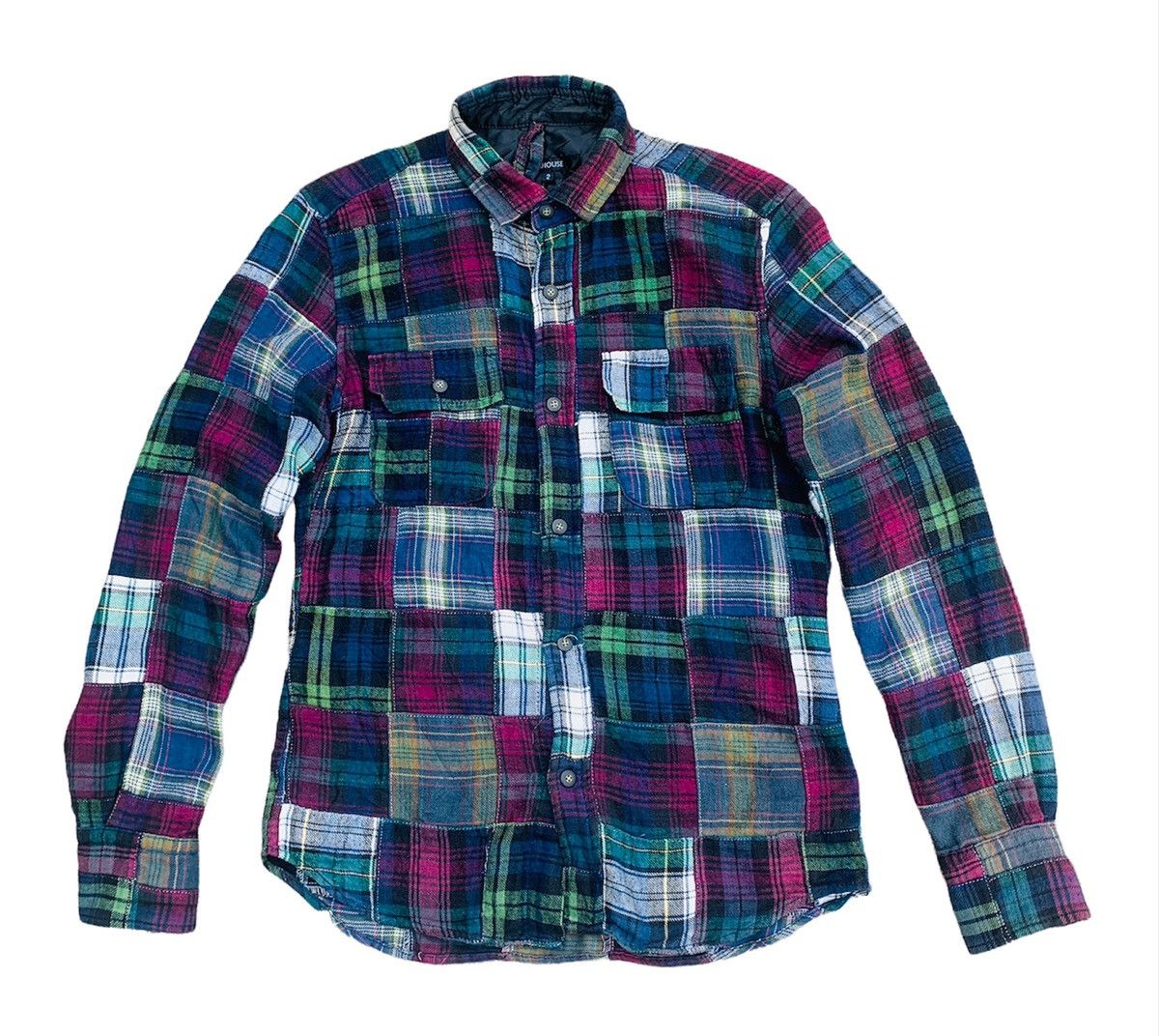 ABAHOUSE × Japanese Brand ABAHOUSE JAPAN PATCHWORK FLANNEL Size US S / EU 44-46 / 1 - 1 Thumbnail