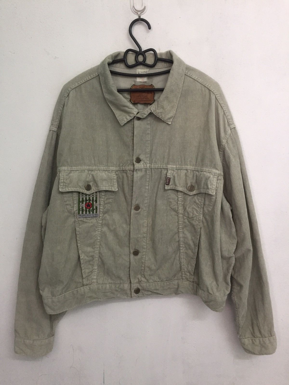 Japanese Brand Rewash Traditional Fit Corduroy Jacket Made in France Size US XL / EU 56 / 4 - 1 Thumbnail