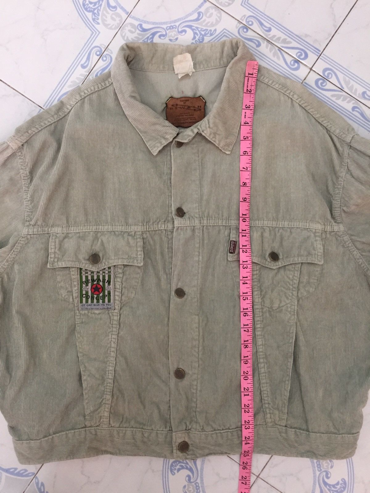 Japanese Brand Rewash Traditional Fit Corduroy Jacket Made in France Size US XL / EU 56 / 4 - 19 Thumbnail