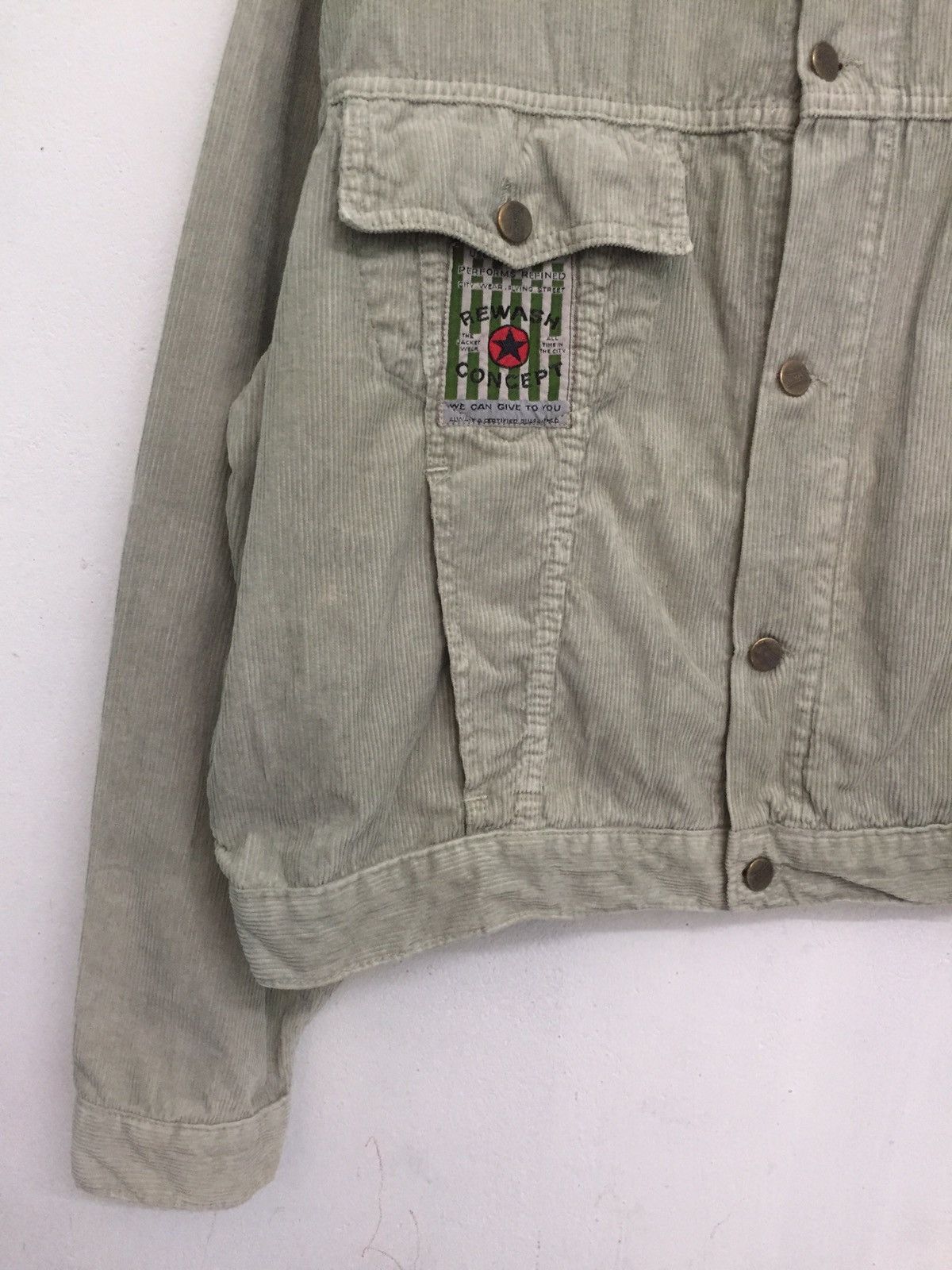 Japanese Brand Rewash Traditional Fit Corduroy Jacket Made in France Size US XL / EU 56 / 4 - 4 Thumbnail