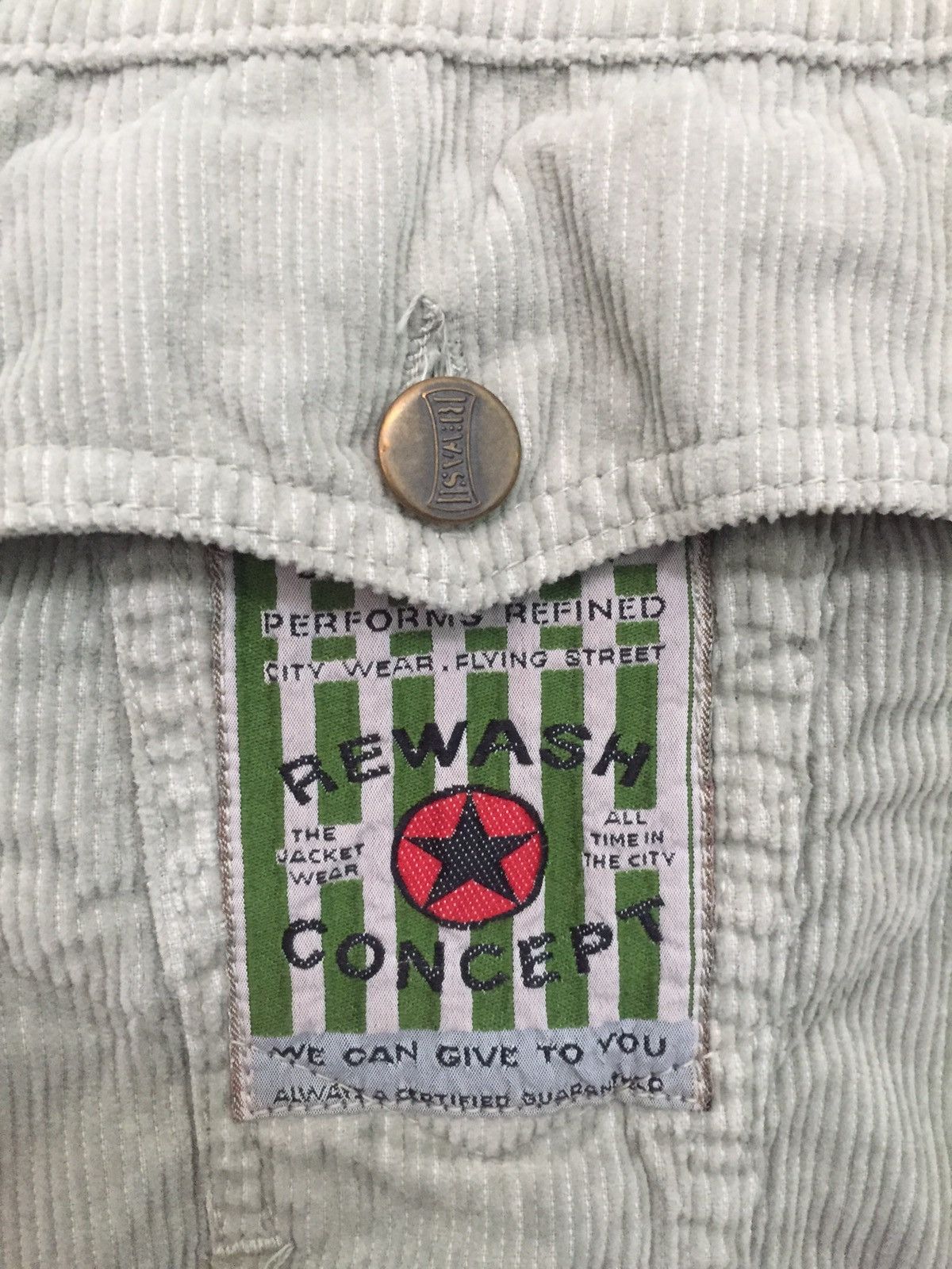 Japanese Brand Rewash Traditional Fit Corduroy Jacket Made in France Size US XL / EU 56 / 4 - 6 Thumbnail