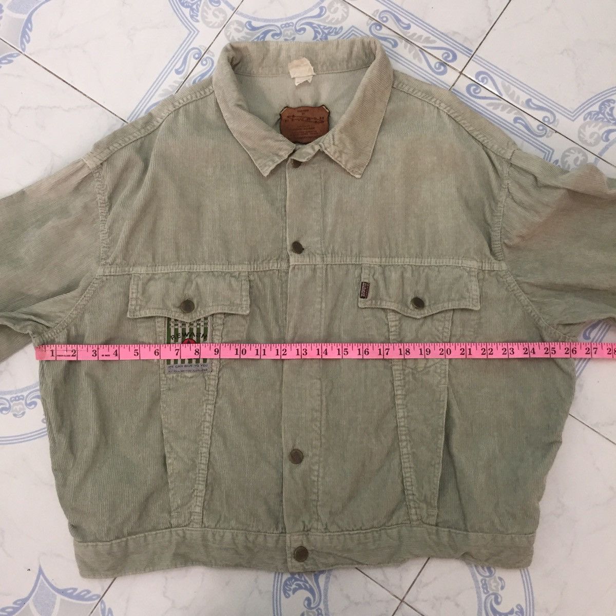 Japanese Brand Rewash Traditional Fit Corduroy Jacket Made in France Size US XL / EU 56 / 4 - 18 Thumbnail
