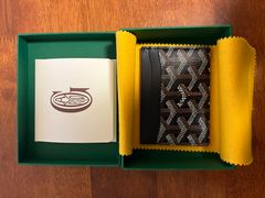 Genuine Goyard Paris Saint Sulphice White Leather Card Holder Wallet  Cardholder