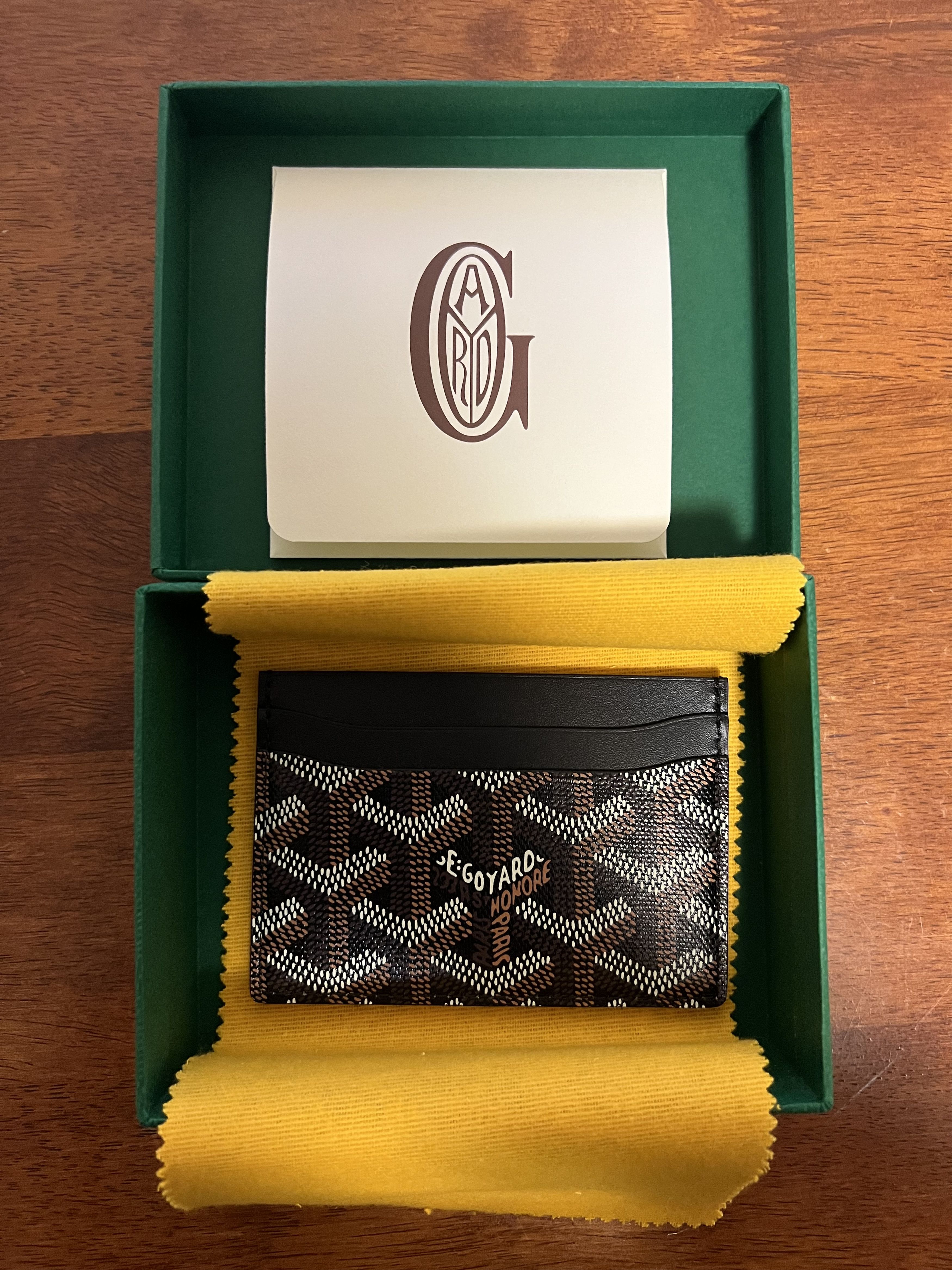 image of New Goyard Saint Sulpice Black Cardholder Wallet, Men's