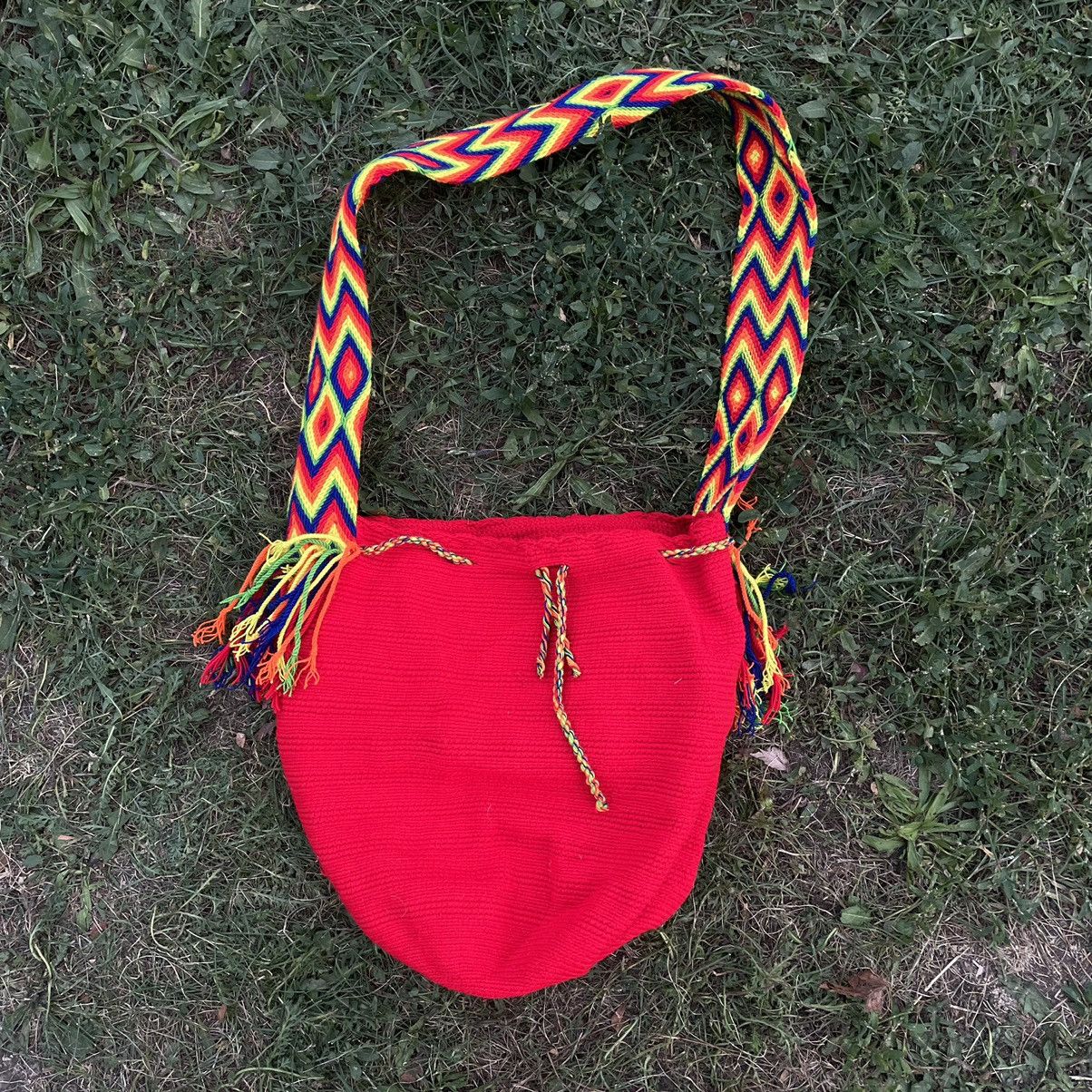 Vintage Vintage Y2K Red Nylon Crossbody Shoulder Bag Rave Slim OS Size ONE SIZE - 1 Thumbnail
