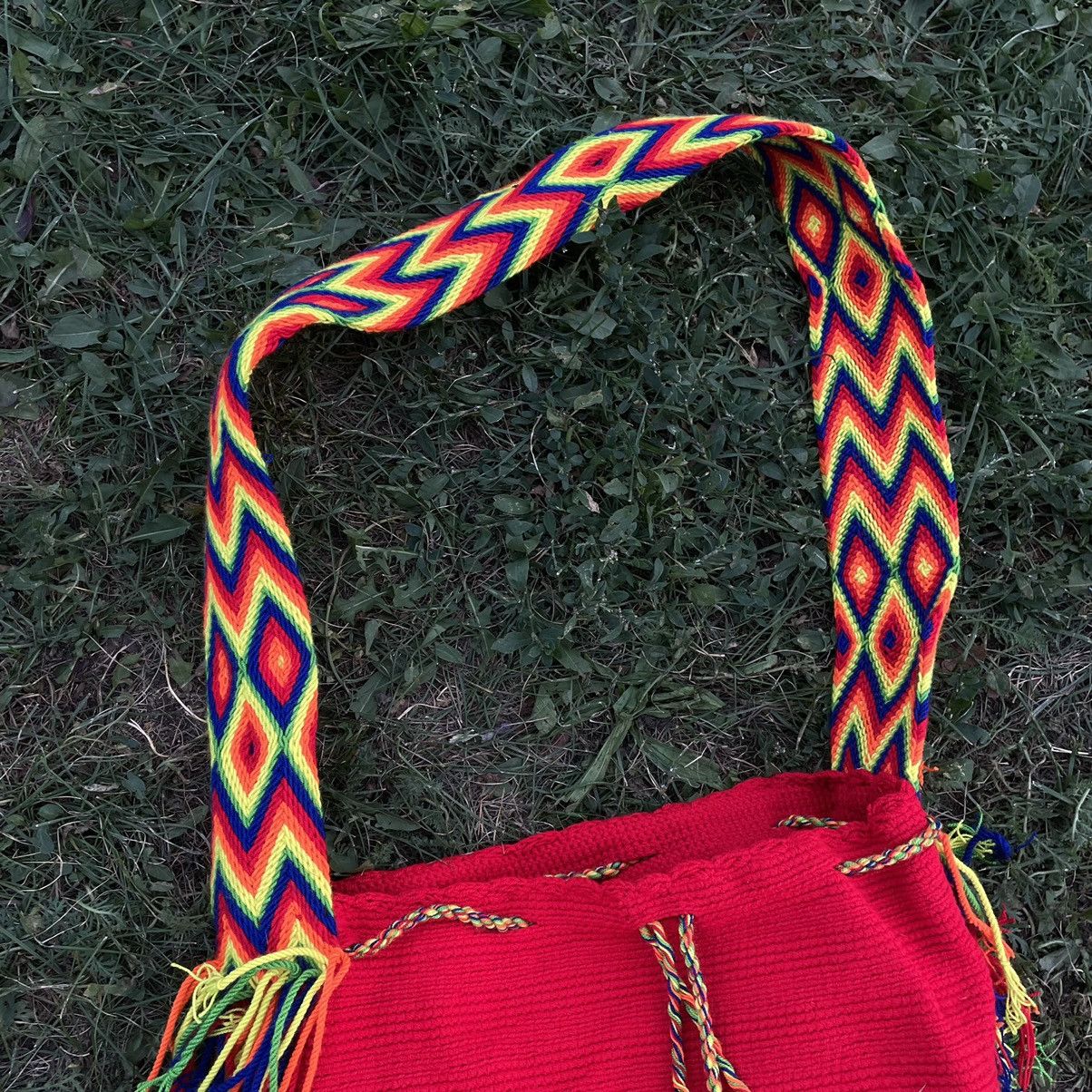 Vintage Vintage Y2K Red Nylon Crossbody Shoulder Bag Rave Slim OS Size ONE SIZE - 2 Thumbnail