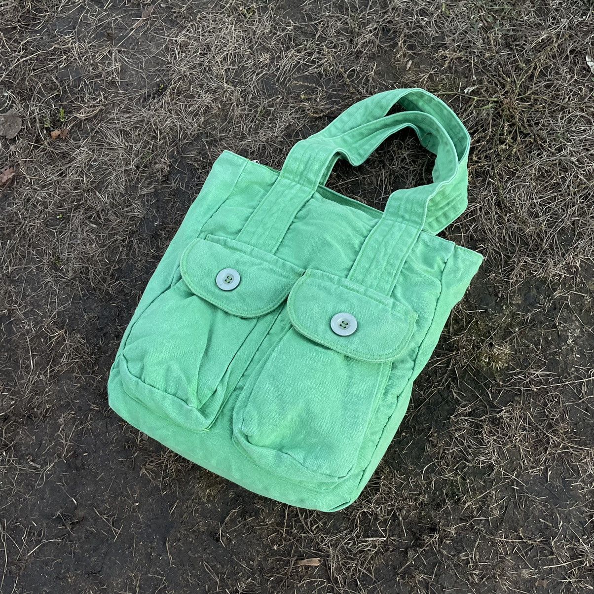 Vintage Vintage Y2K Mint Cargo Tote Bag Pockets Streetwear Baggy OS Size ONE SIZE - 3 Thumbnail
