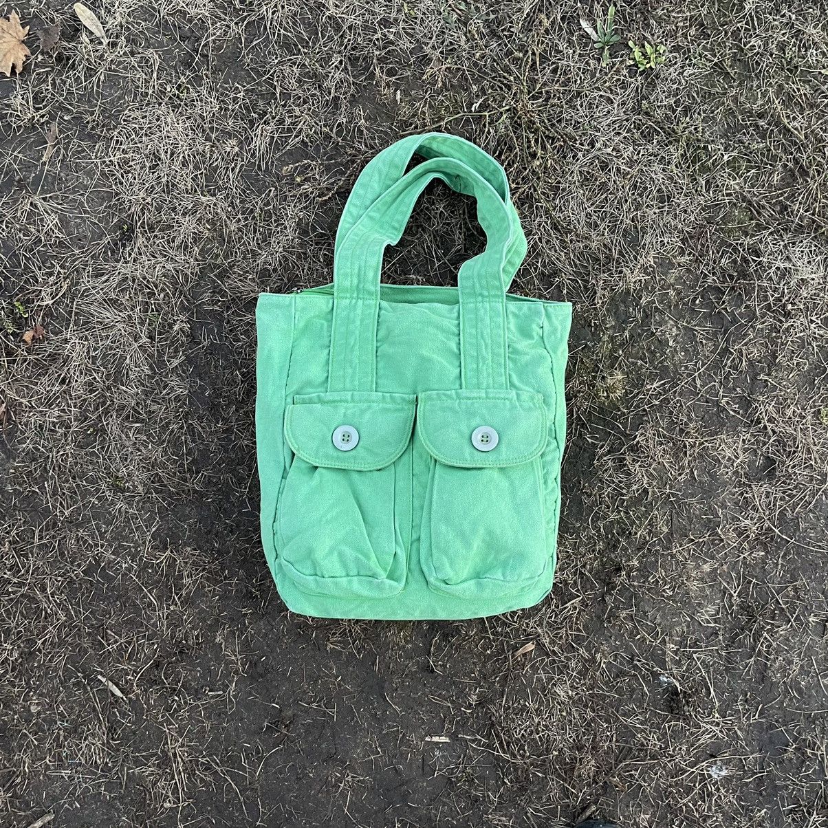 Vintage Vintage Y2K Mint Cargo Tote Bag Pockets Streetwear Baggy OS Size ONE SIZE - 1 Thumbnail
